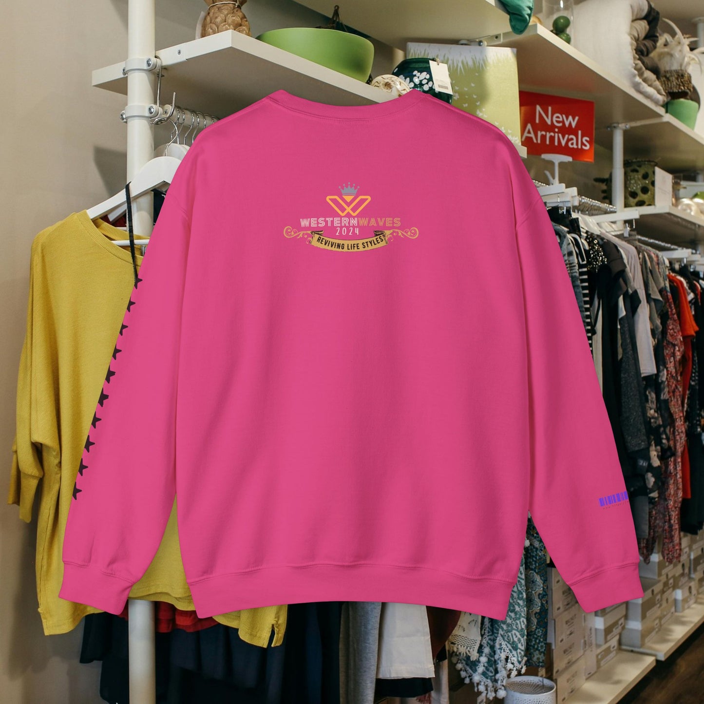 Unisex Heavy Blend™ Crewneck Sweatshirt_ N2+ Series UHBCSS PT2WW017_ Limited Edition Pure Luxury By WesternWaves: