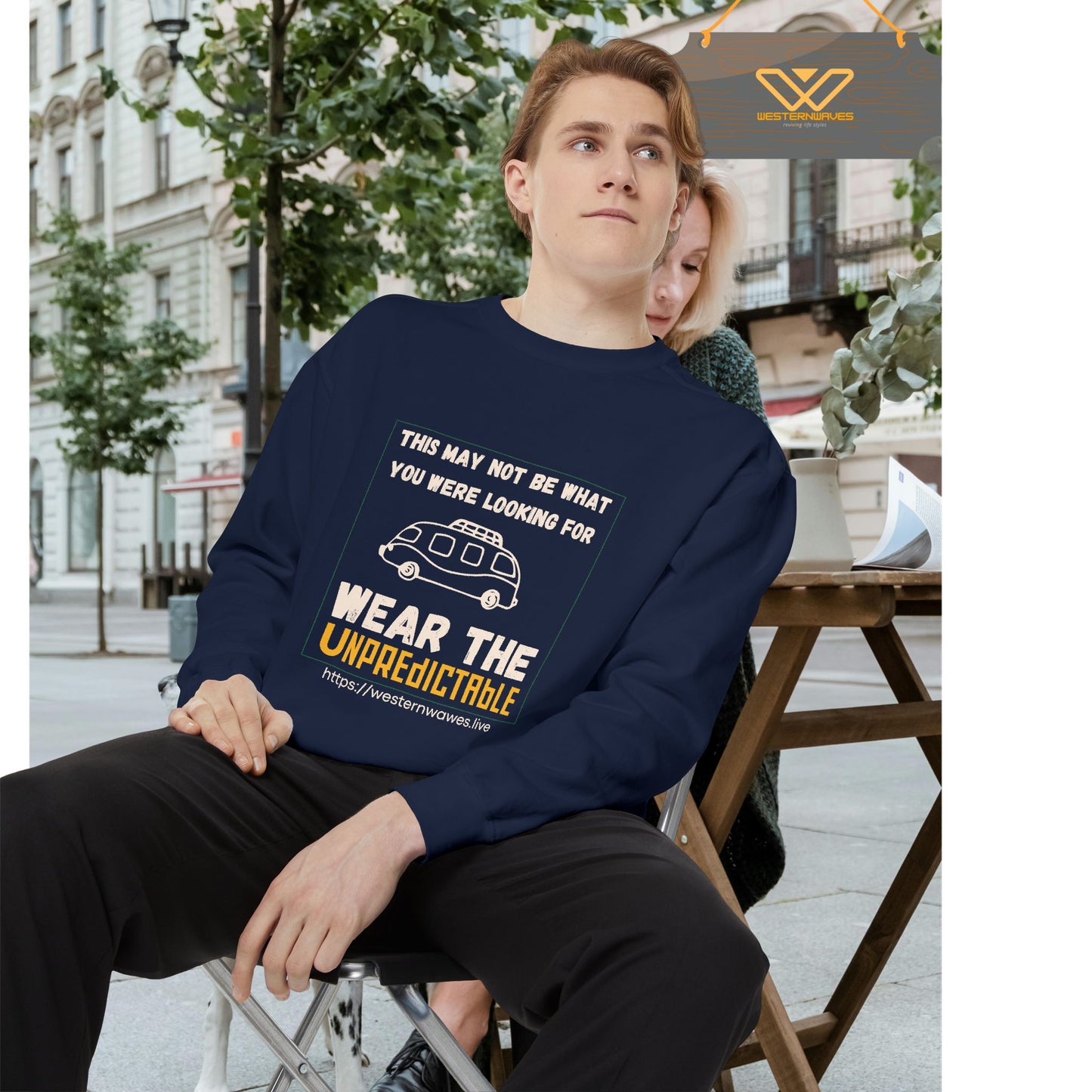 Unisex Garment-Dyed Sweatshirt_ N3+ Series UGDSS PT2WW004_ WesternWaves Limited Edition: