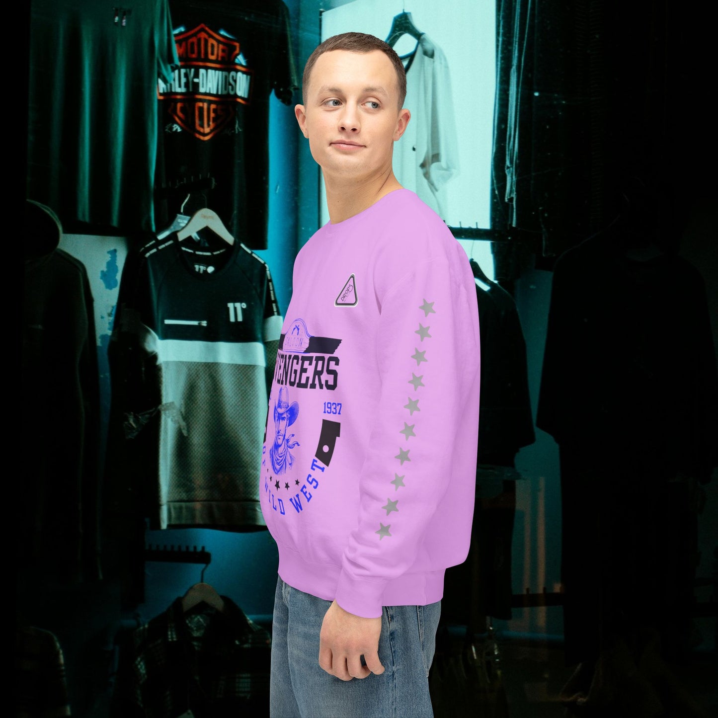 Unisex Lightweight Sweatshirt_ N7* Series USLWSS PT2WW002_ Limited Edition by WesternWaves: