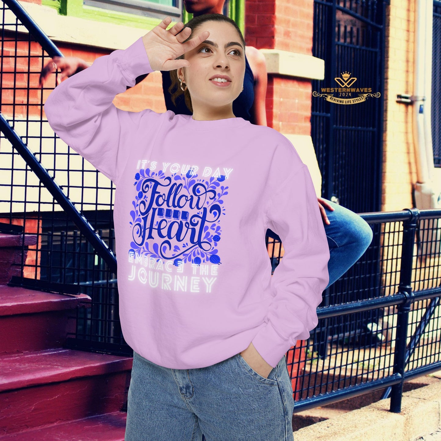 Unisex Garment-Dyed Sweatshirt_ N3+ Series UGDSS PT2WW002_ Limited Edition by WesternWaves_