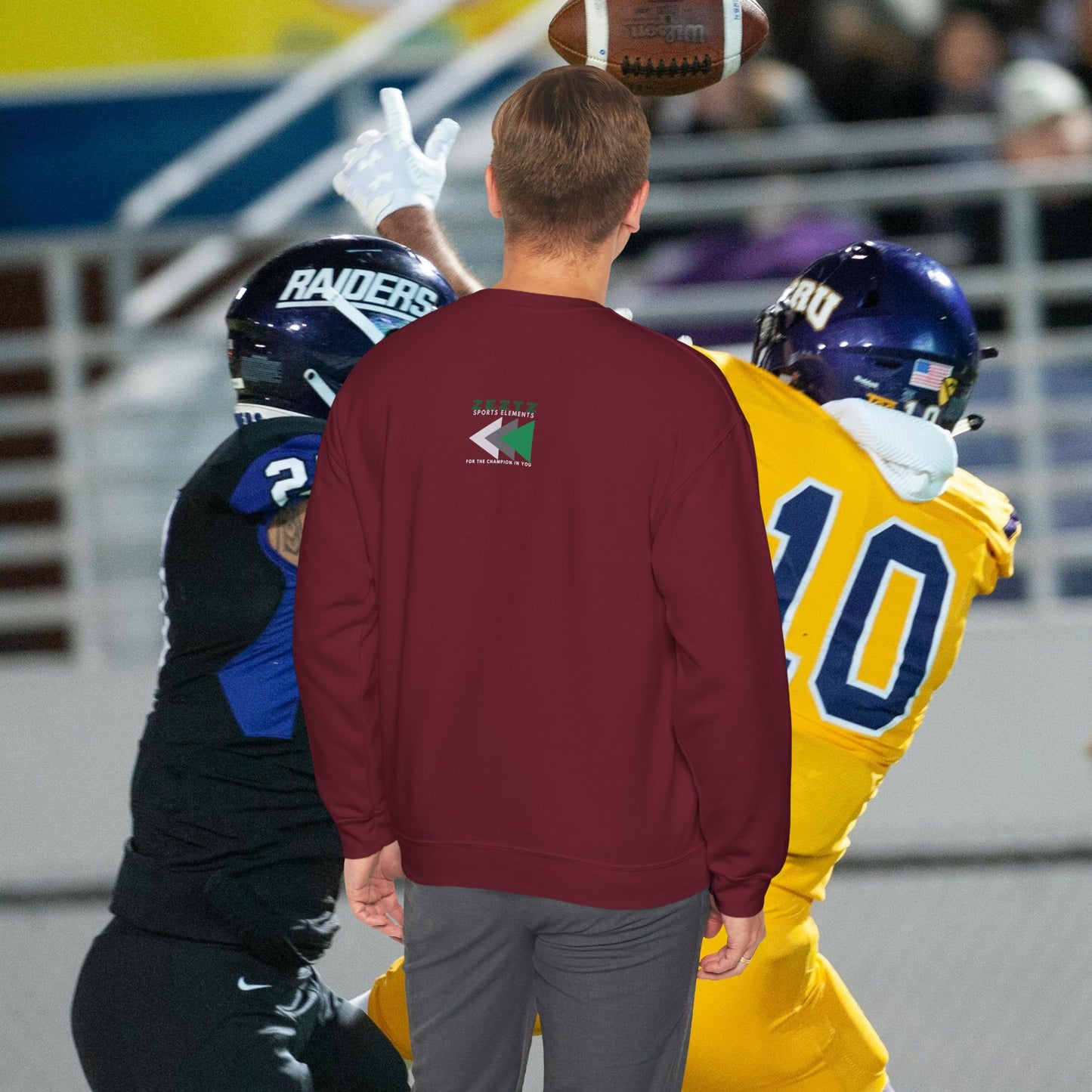 Unisex Heavy Blend™ Crewneck Sweatshirt_ N2 Sports Series UHBCSS PT2WW006_ Limited Edition ‘Zeztz’ Brand Sports Elements by WesternWaves: