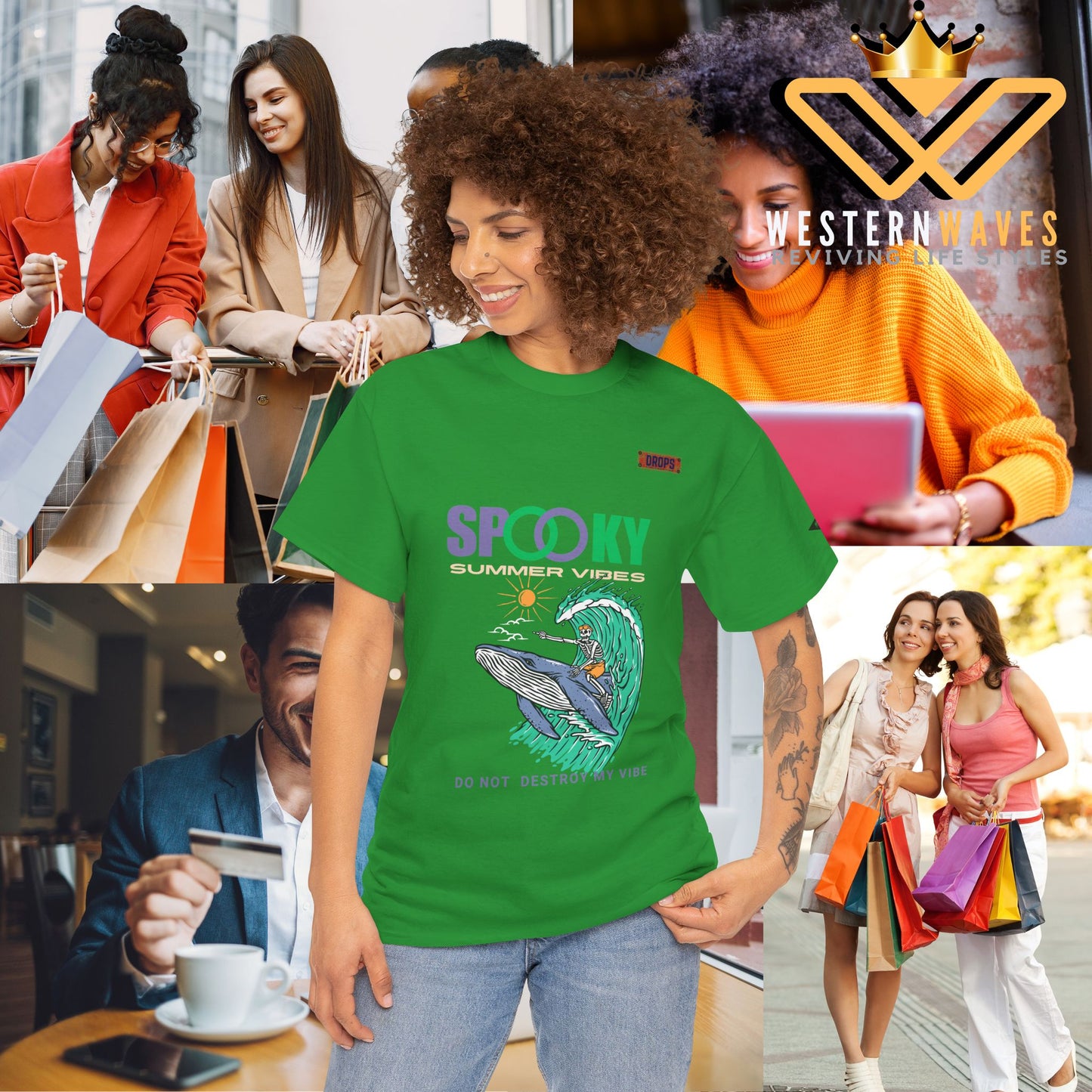 Unisex Heavy Cotton Tee_ Crafted from premium 100% cotton_ N2* Series UHCT PT2WV008_ Limited Edition Epitome of Comfort & Durability by WesternWaves:
