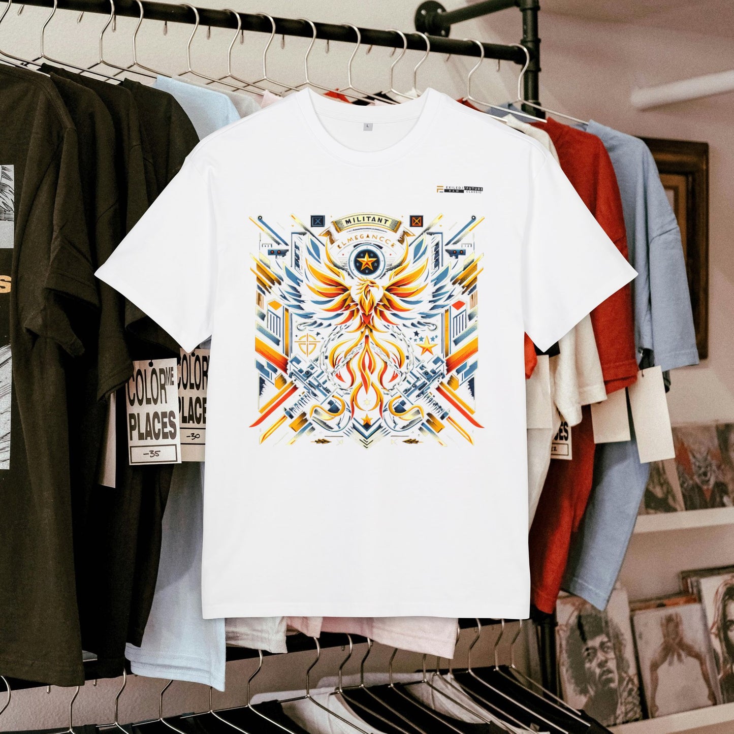 Unisex Heavy Oversize Tee_ Series N8 USHOSTEE PT2WW001_ Limited Edition Retro Casual Streetwear by WesternWaves: