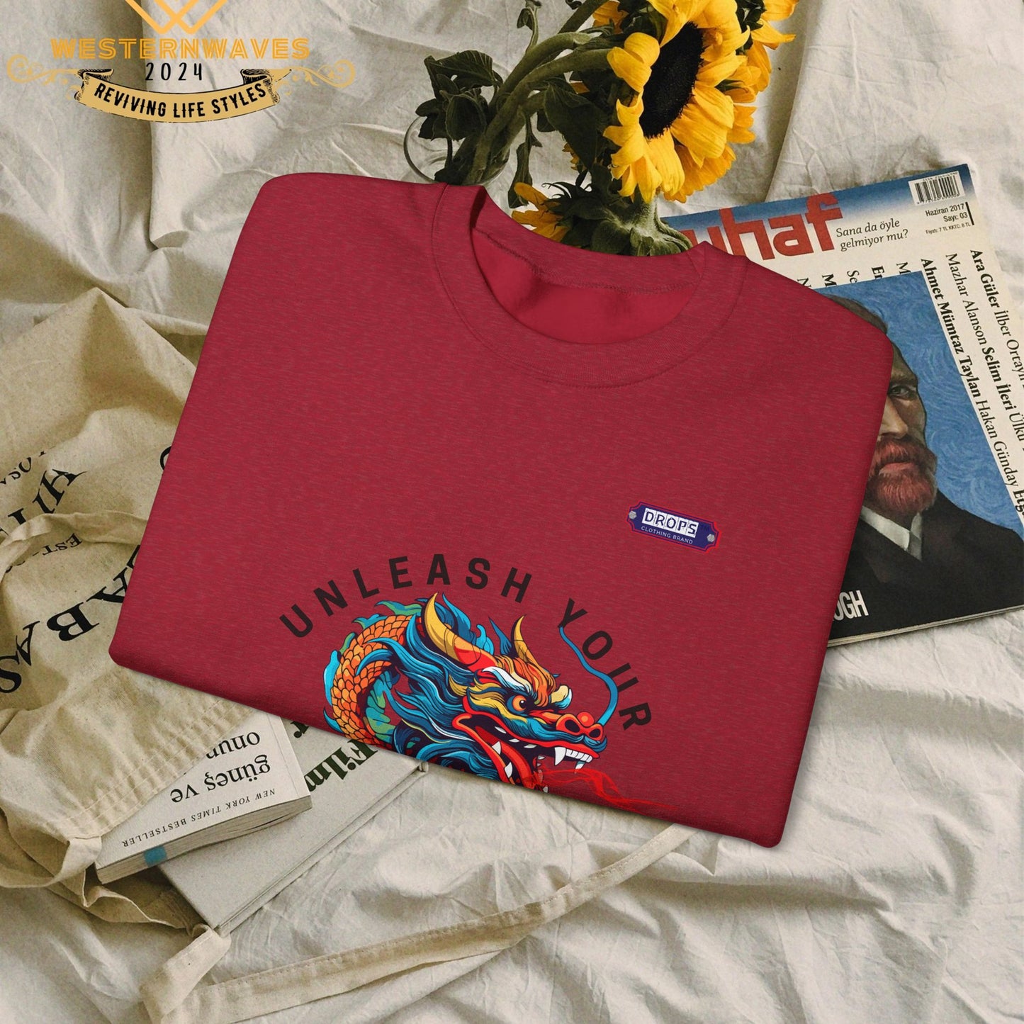 Unisex Heavy Blend™ Crewneck Sweatshirt_ N2 Series UHBCSS PT2WW007_ Limited Edition Pure Luxury for Every Occasion by WesternWaves: