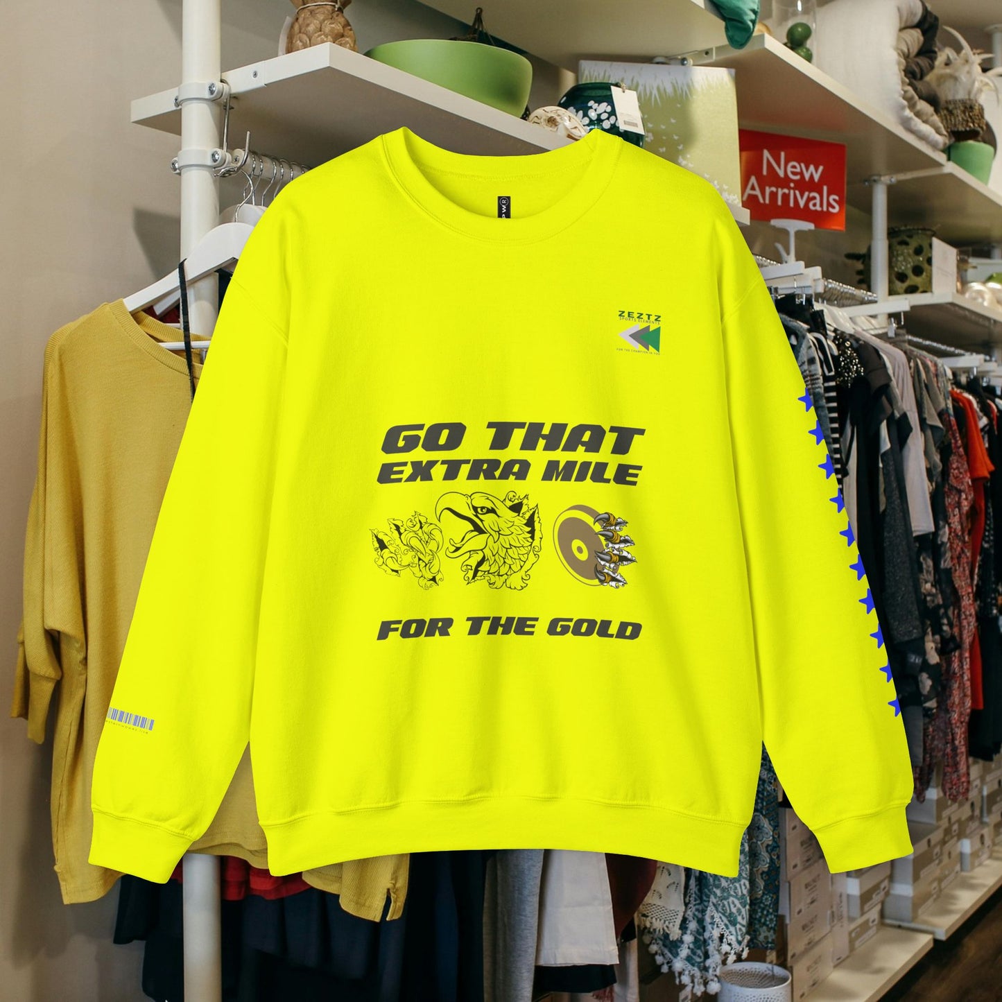 Unisex Heavy Blend™ Crewneck Sweatshirt_ N2 Sports Series UHBCSS PT2WW005_ Limited Edition ‘Zeztz’ Brand Sports Elements by WesternWaves: