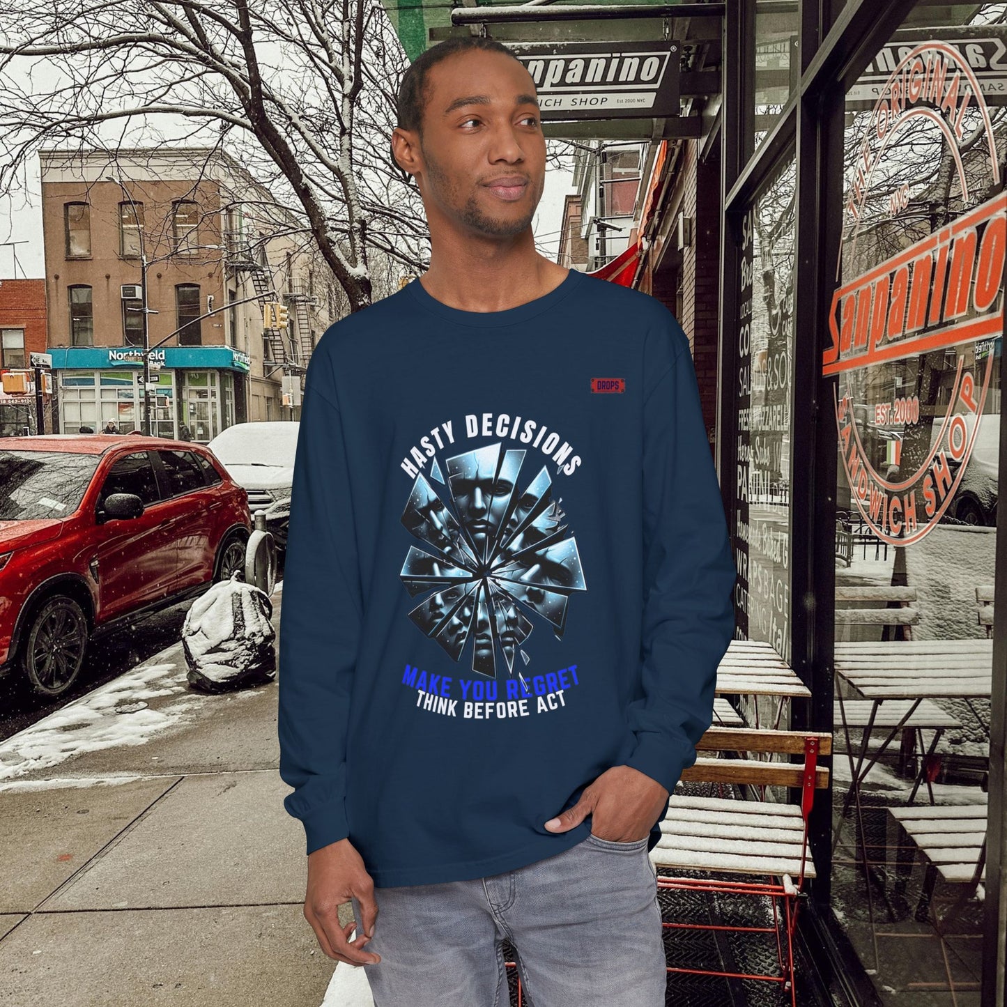 Unisex Long Sleeve T-shirt_ Series N8+ USLSTS PT2WW001_ HSD 009_ Limited Edition Trendy Statement Apparel by WesternWaves: