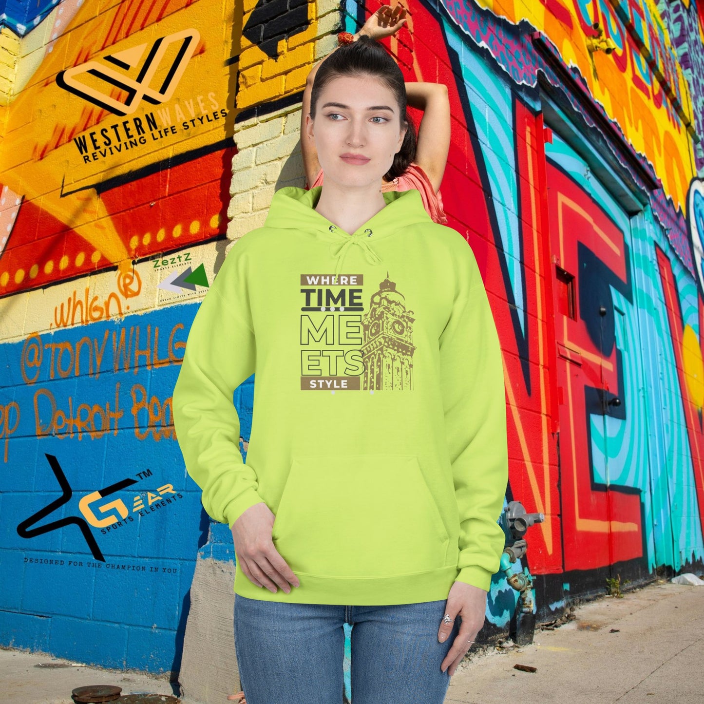Unisex EcoSmart® Pullover Hoodie Sweatshirt_ N3+ Series USESPOHSS PT2WW001_ Limited Edition Perfect Blend of Comfort, Style, & Sustainability by WesternWaves: