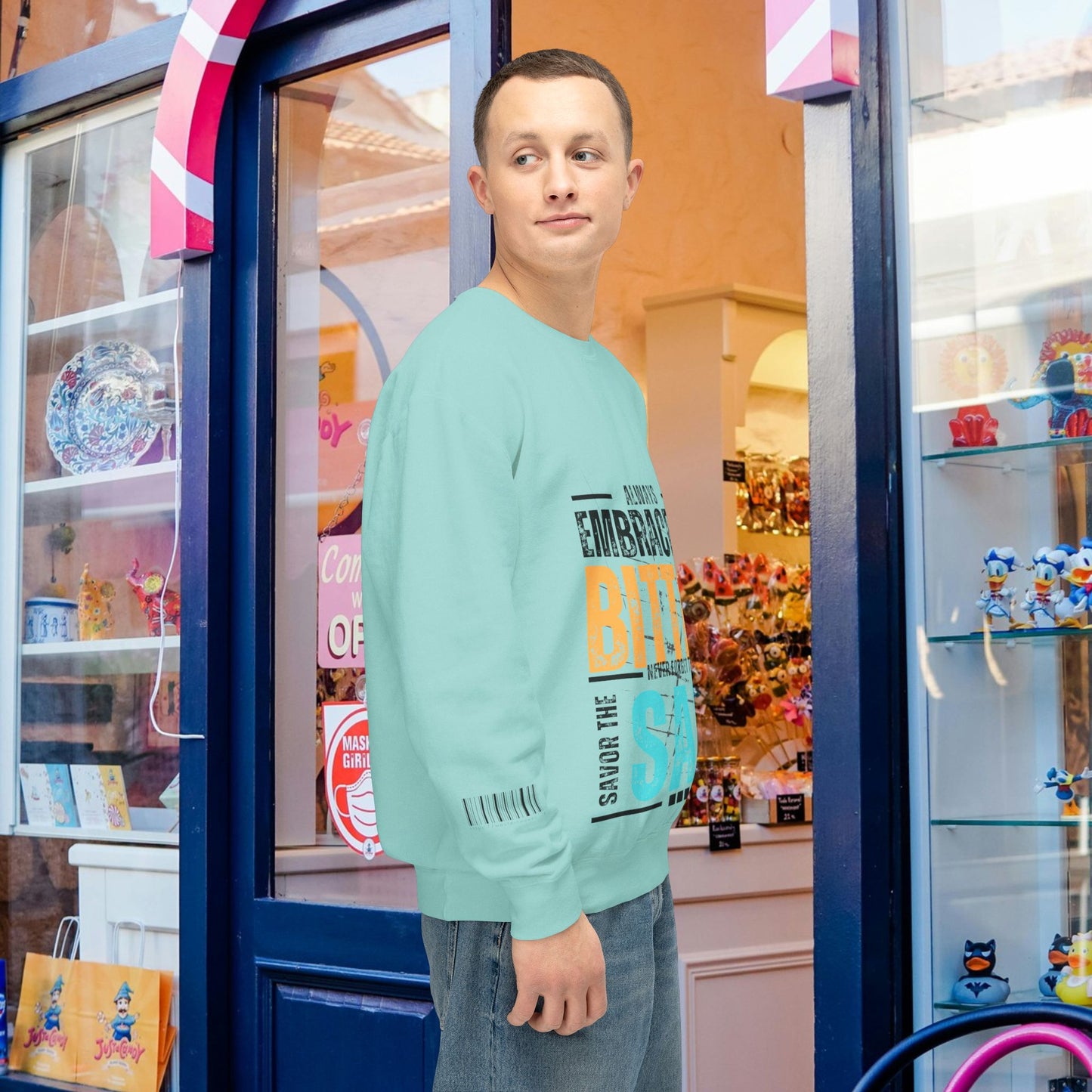 Unisex Lightweight Crewneck Sweatshirt_ N2 Series ULWCSS PT2WW005_Limited Edition Unparalleled Quality by WesternWaves: