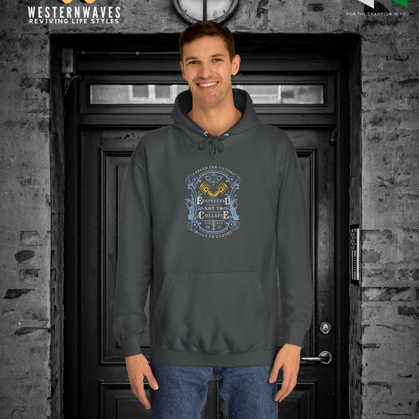 Unisex College Hoodie_ N3+ Series SCH PT2WW004_ Limited Edition Timeless Unisex Design by WesternWaves: