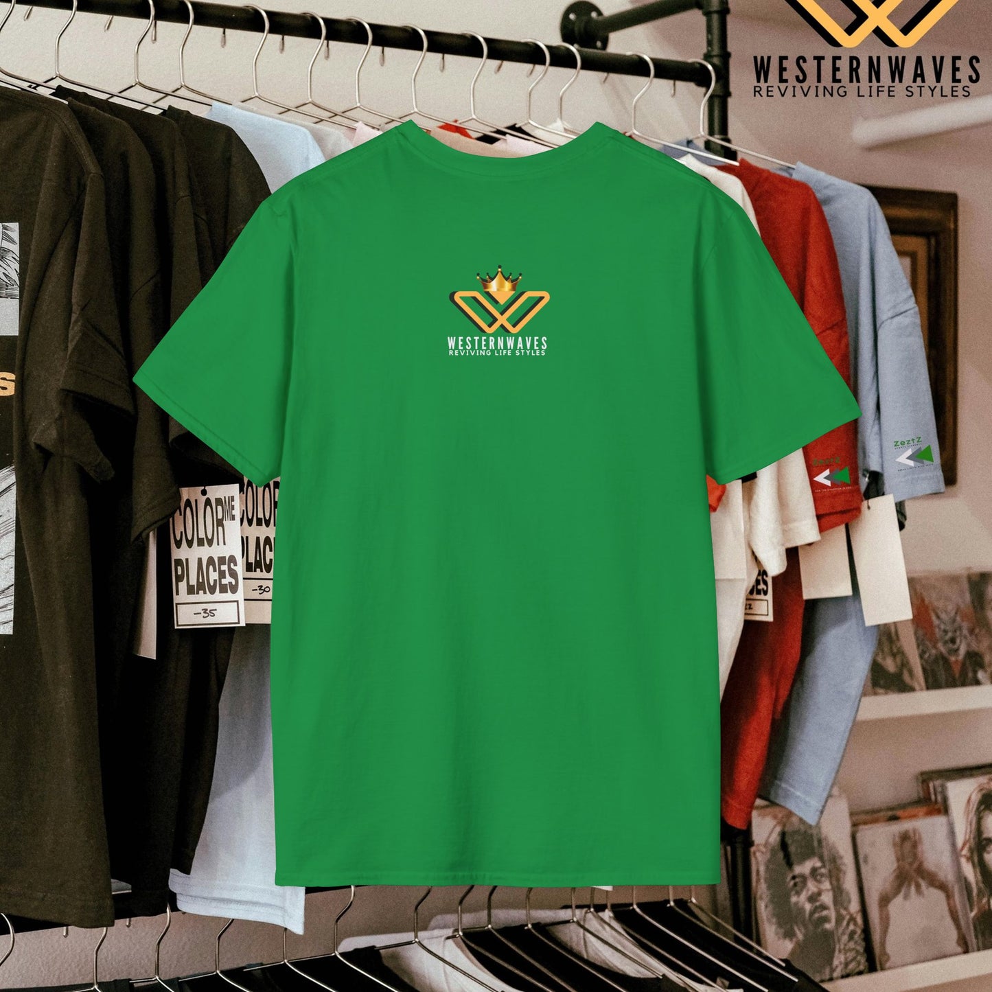 Unisex Softstyle T-Shirt_ N3+ Series USSTS FT2WW004_ Redefine Relaxation Limited Edition by WesternWaves: