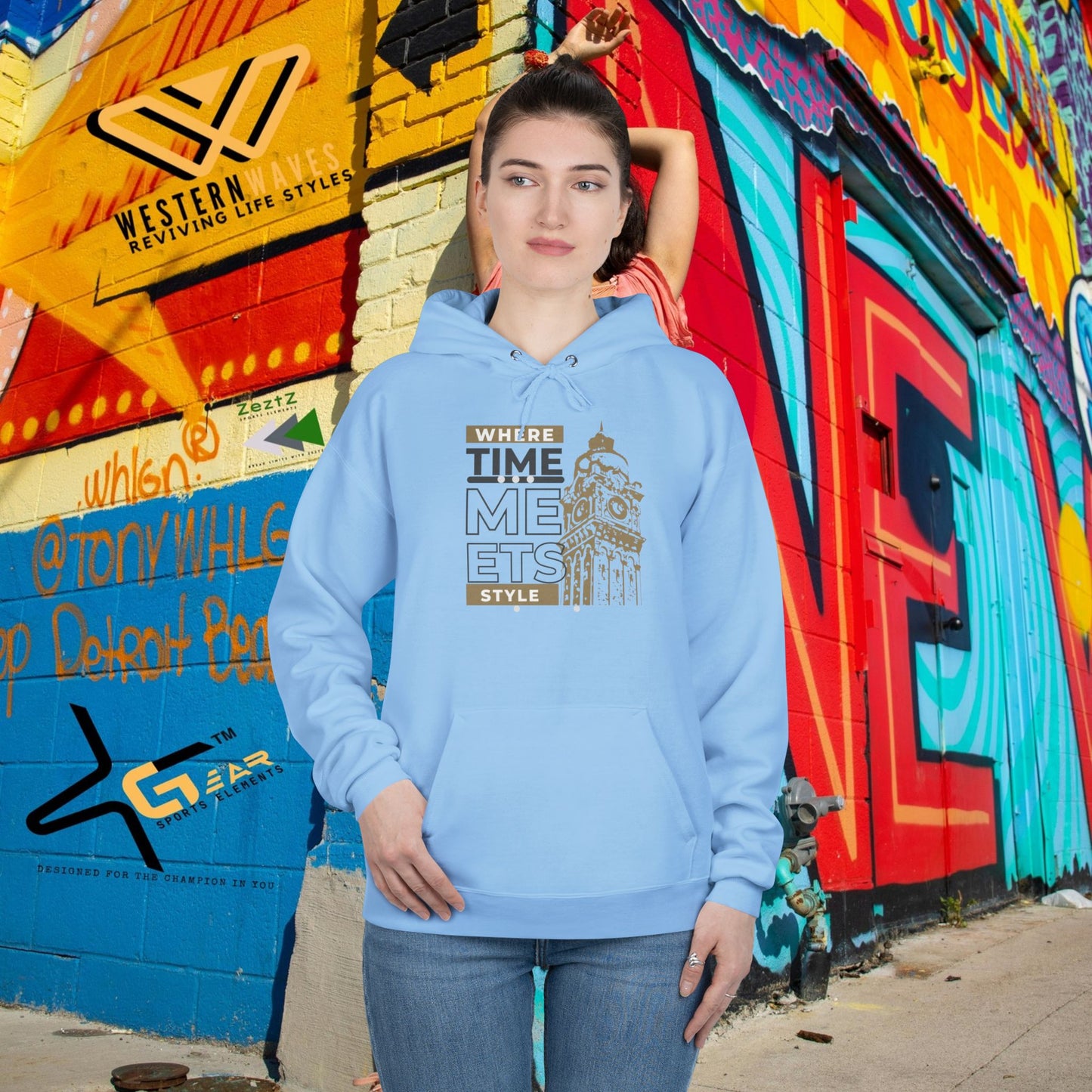 Unisex EcoSmart® Pullover Hoodie Sweatshirt_ N3+ Series USESPOHSS PT2WW001_ Limited Edition Perfect Blend of Comfort, Style, & Sustainability by WesternWaves: