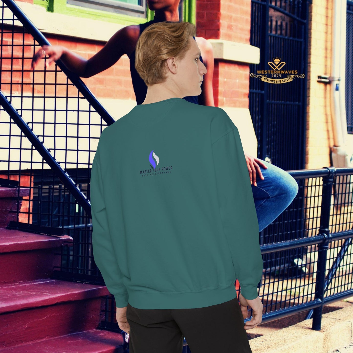 Unisex Garment-Dyed Sweatshirt_ N3+ Series UGDSS PT2WW002_ Limited Edition by WesternWaves_