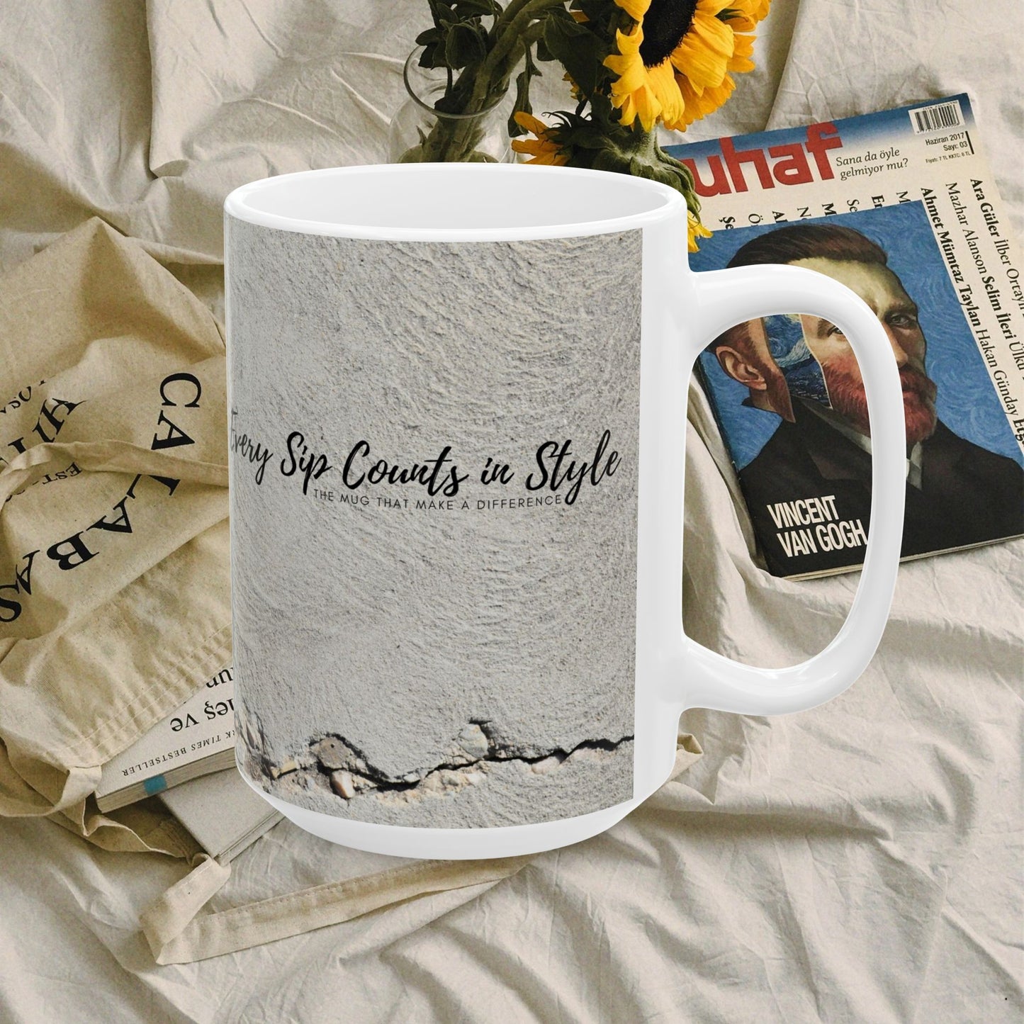 Ceramic Mug (11oz, 15oz)_ N2 Series CM11, 15OZ PT2WW002_ Limited Edition Ceramic Masterpiece by WesternWaves: