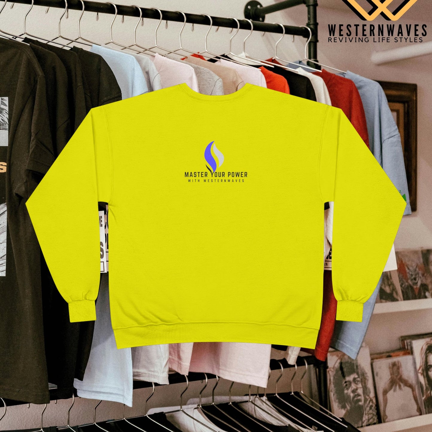 Unisex EcoSmart® Crewneck Sweatshirt_ N3+ Series USESCNSS PT2WW001_ Limited Edition Perfect Blend of Comfort, Style, & Sustainability by WesternWaves: