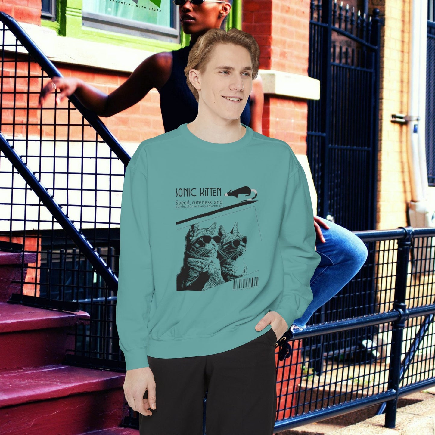 Unisex Garment-Dyed Sweatshirt_ N3+ Series SPW UGDSS PT2WW003_WesternWaves Limited Edition