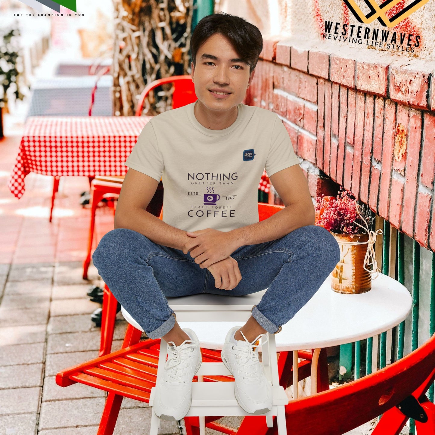 Unisex Ultra Cotton Tee_ Classic Comfort Unleashed_ N2+ Series USUCTEE PT2WW006_ Limited Edition Maximum Comfort & Style by WesternWaves: