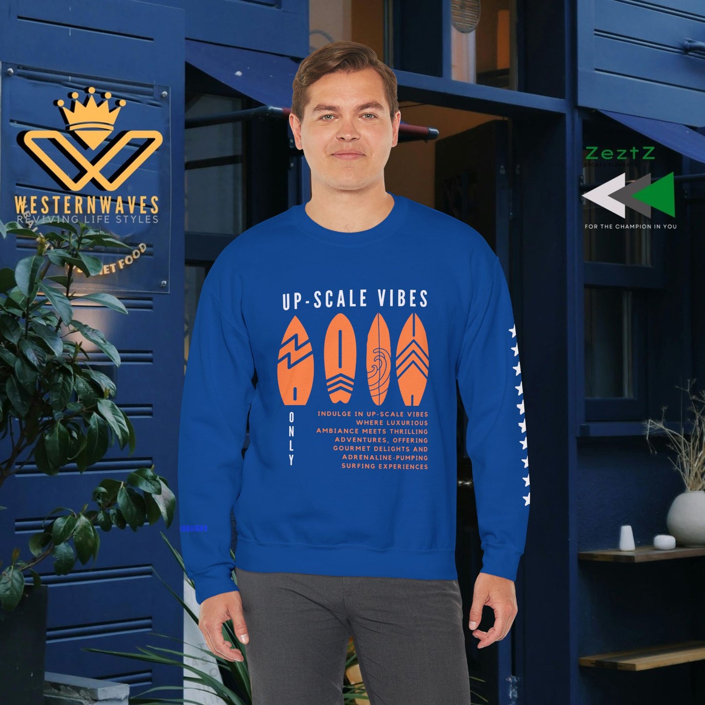 Unisex Heavy Blend™ Crewneck Sweatshirt_ N3+ Series UHBCSS PT2WW009_ Limited Edition Pure Luxury by WesternWaves: