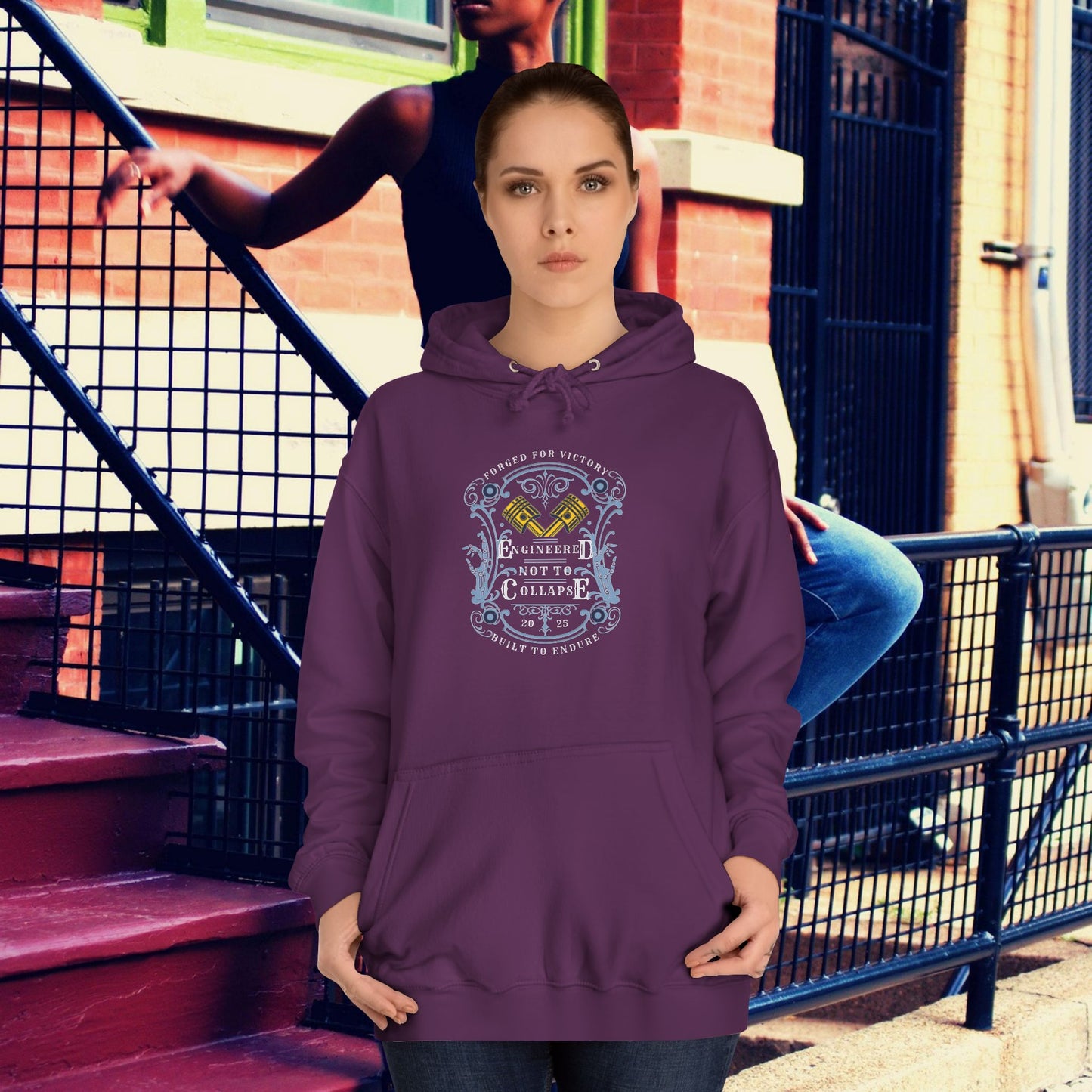 Unisex College Hoodie_ N3+ Series SCH PT2WW004_ Limited Edition Timeless Unisex Design by WesternWaves: