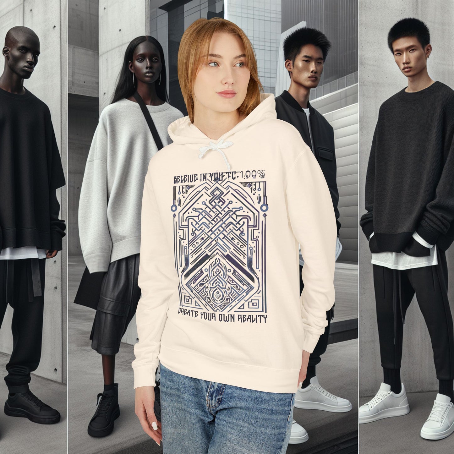 Unisex Lightweight Hooded Sweatshirt_ Series UWD 0052_ Limited Edition Streetwear Classic by WesternWaves: