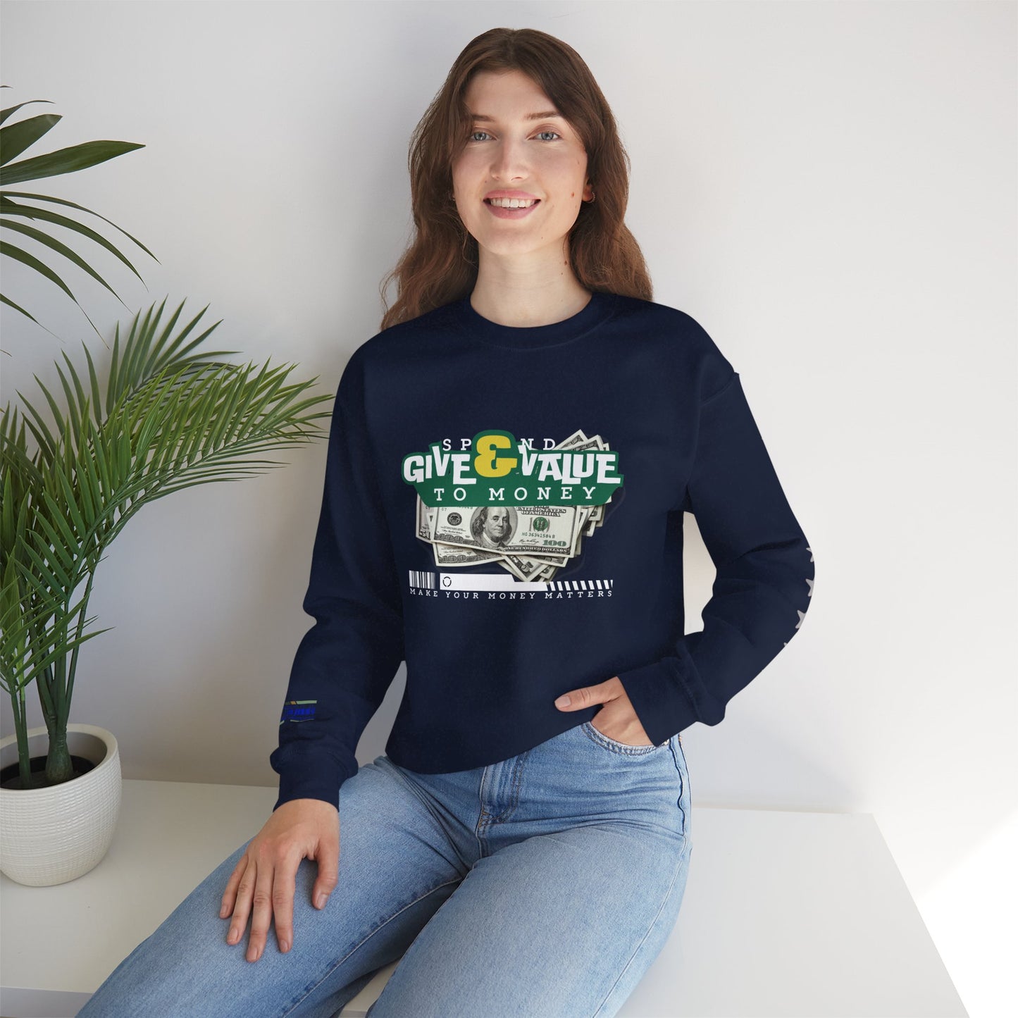 Unisex Heavy Blend™ Crewneck Sweatshirt_ N2+ Series UHBCSS PT2WW037_ Limited Edition Pure Luxury By WesternWaves: