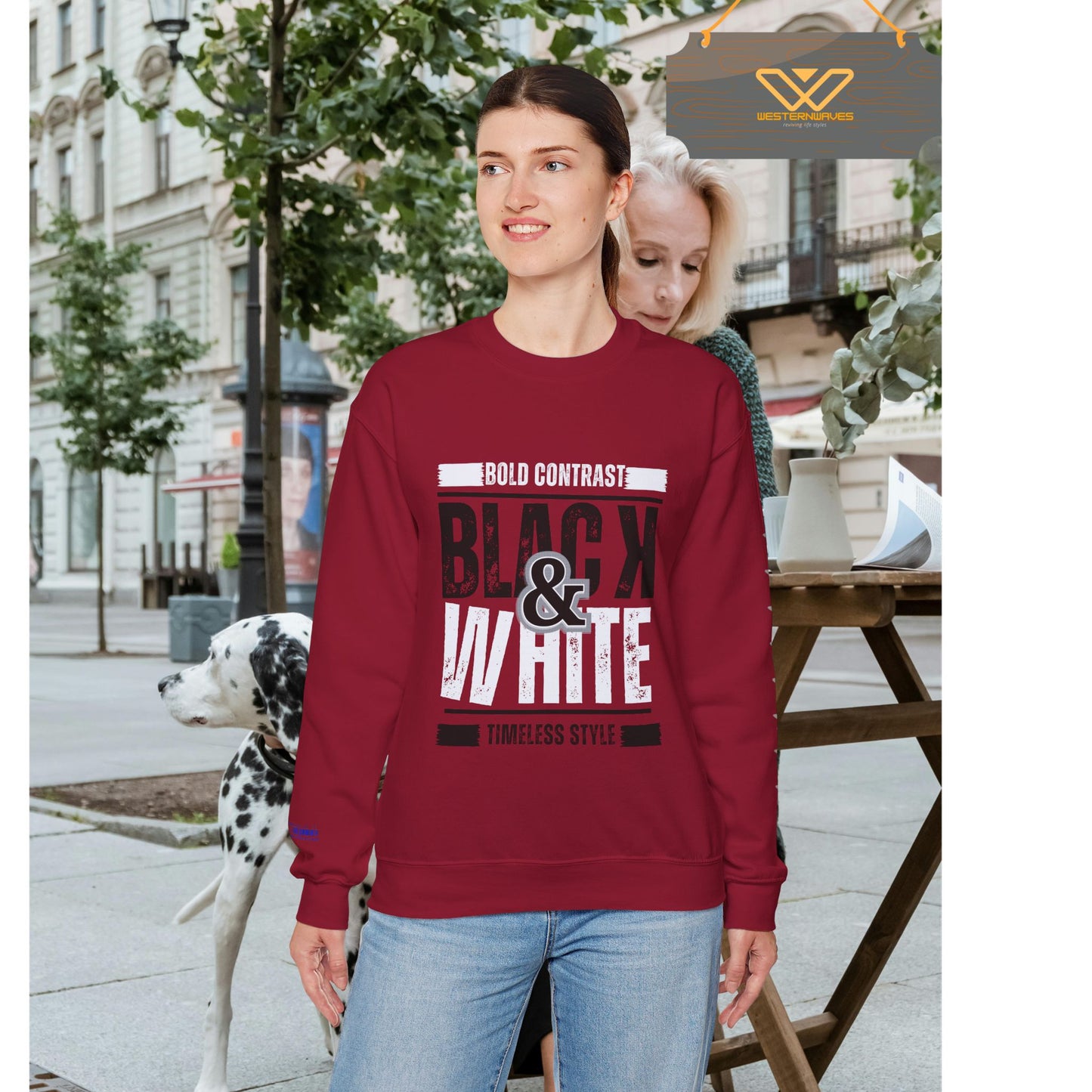 Unisex Heavy Blend™ Crewneck Sweatshirt_ N+ Series UHBCSS PT2WW028_ Limited Edition by WesternWaves: