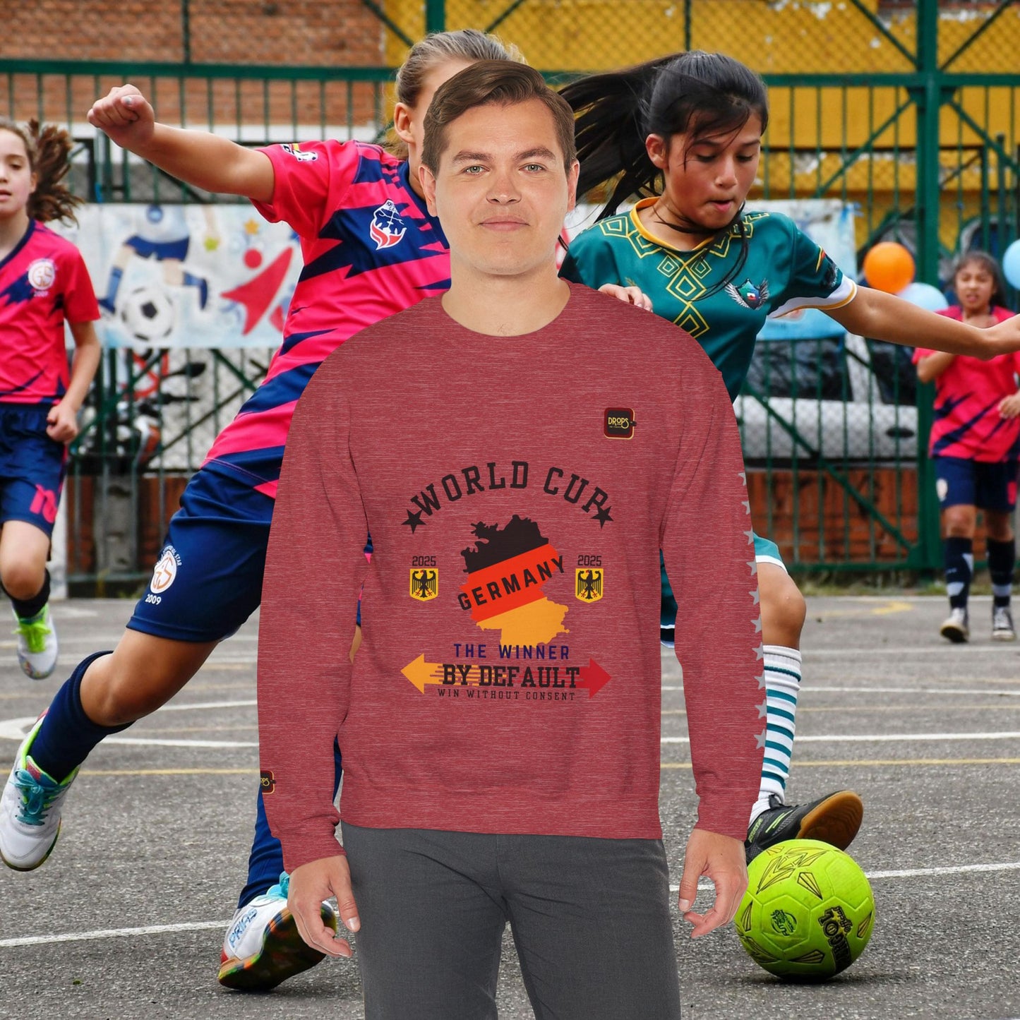 Unisex Sweatshirt_ N7+ Series USSS PT2WW001_ Germany The Winner by Default_ Limited Edition by WesternWaves: