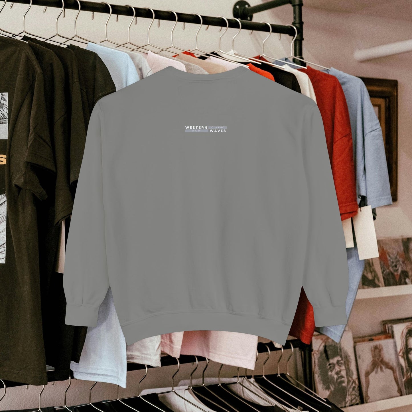 Unisex Garment-dyed Sweatshirt_ Series UWD 063_ Limited Edition Cozy Apparel for Adventurers by WesternWaves: