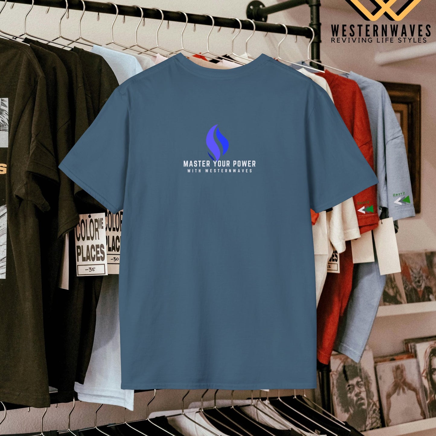 Unisex Softstyle T-Shirt_ N3+ Series USSTS FT2WW005_ Limited Edition Redefines & Relaxation by WesternWaves: