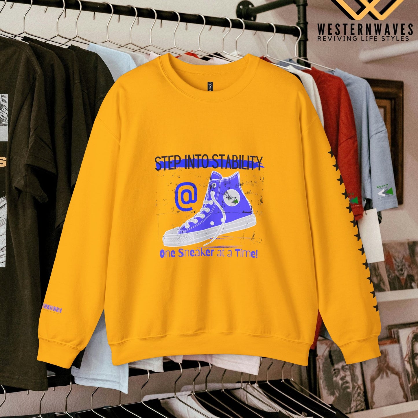 Unisex Heavy Blend™ Crewneck Sweatshirt_ N3+ Series UHBCSS PT2WW031_ Limited Edition Pure Luxury By WesternWaves: