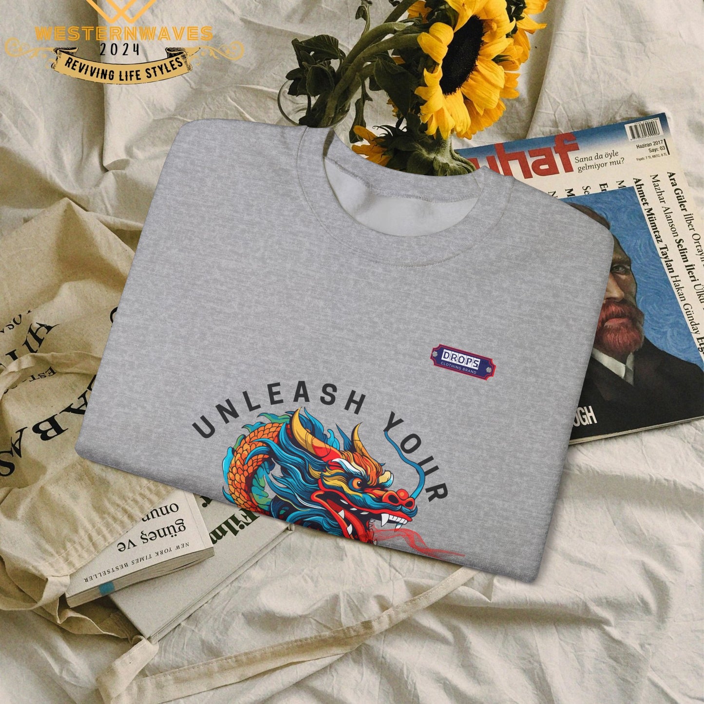 Unisex Heavy Blend™ Crewneck Sweatshirt_ N2 Series UHBCSS PT2WW007_ Limited Edition Pure Luxury for Every Occasion by WesternWaves: