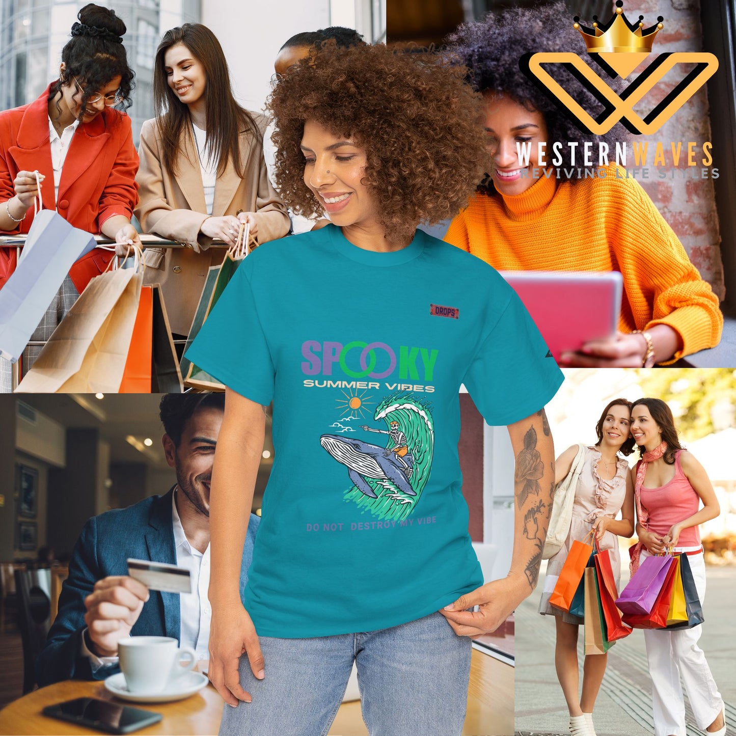 Unisex Heavy Cotton Tee_ Crafted from premium 100% cotton_ N2* Series UHCT PT2WV008_ Limited Edition Epitome of Comfort & Durability by WesternWaves: