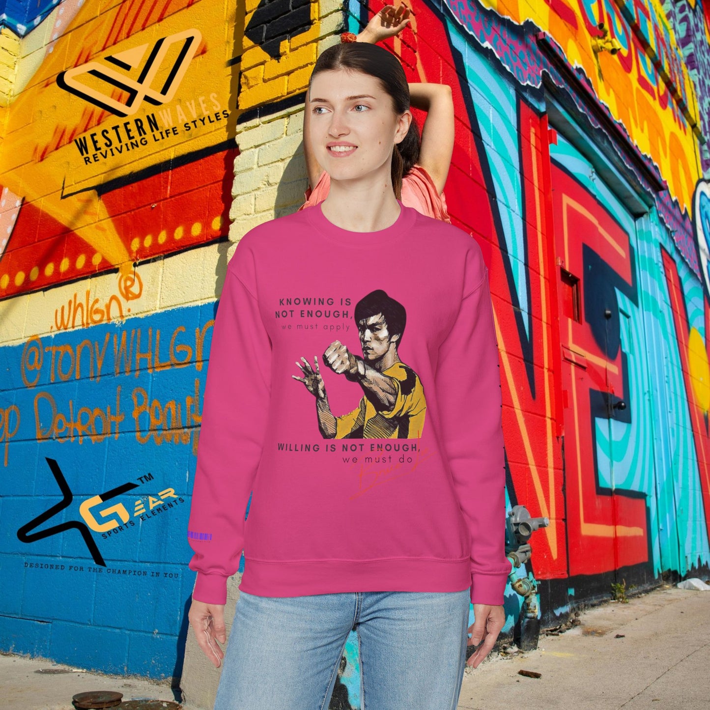Unisex Heavy Blend™ Crewneck Sweatshirt_ N2+ Sports Series UHBCSS PT2WW008_ Limited Edition ‘Zeztz’ Brand Sports Elements by WesternWaves: