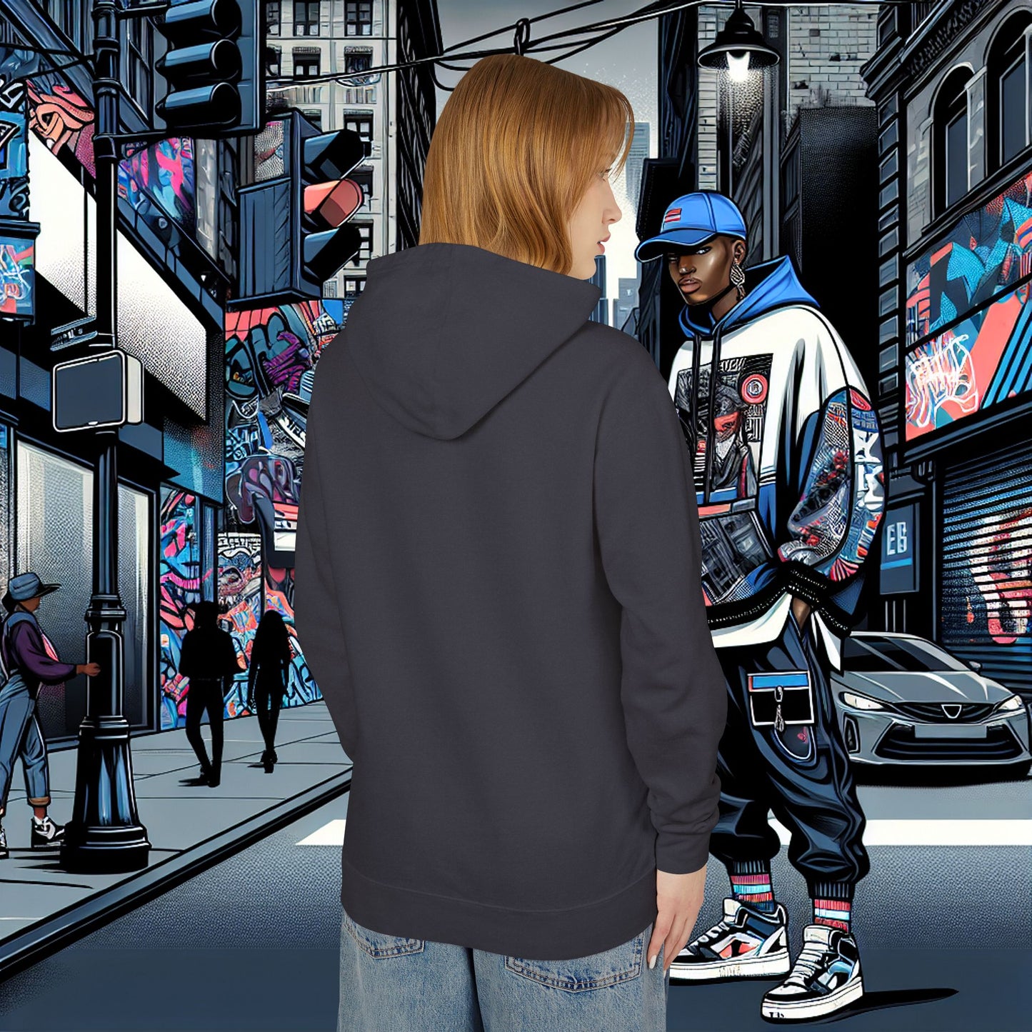 Unisex Lightweight Hooded Sweatshirt_ Series N8+ USMH PT2WW001_ UWDP003A_ Limited Edition Inner Warrior Apparel by WesternWaves: