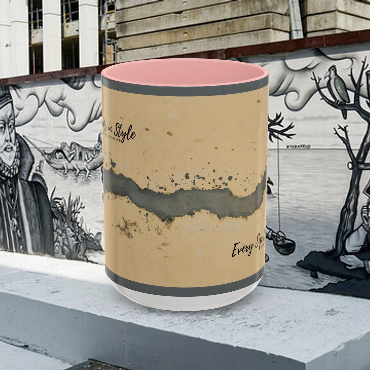 Accent Coffee Mug (11, 15oz) _ N3+ Series ACMUG PT2WW005_ Limited Edition Blend Style & Functionality by WesternWaves: