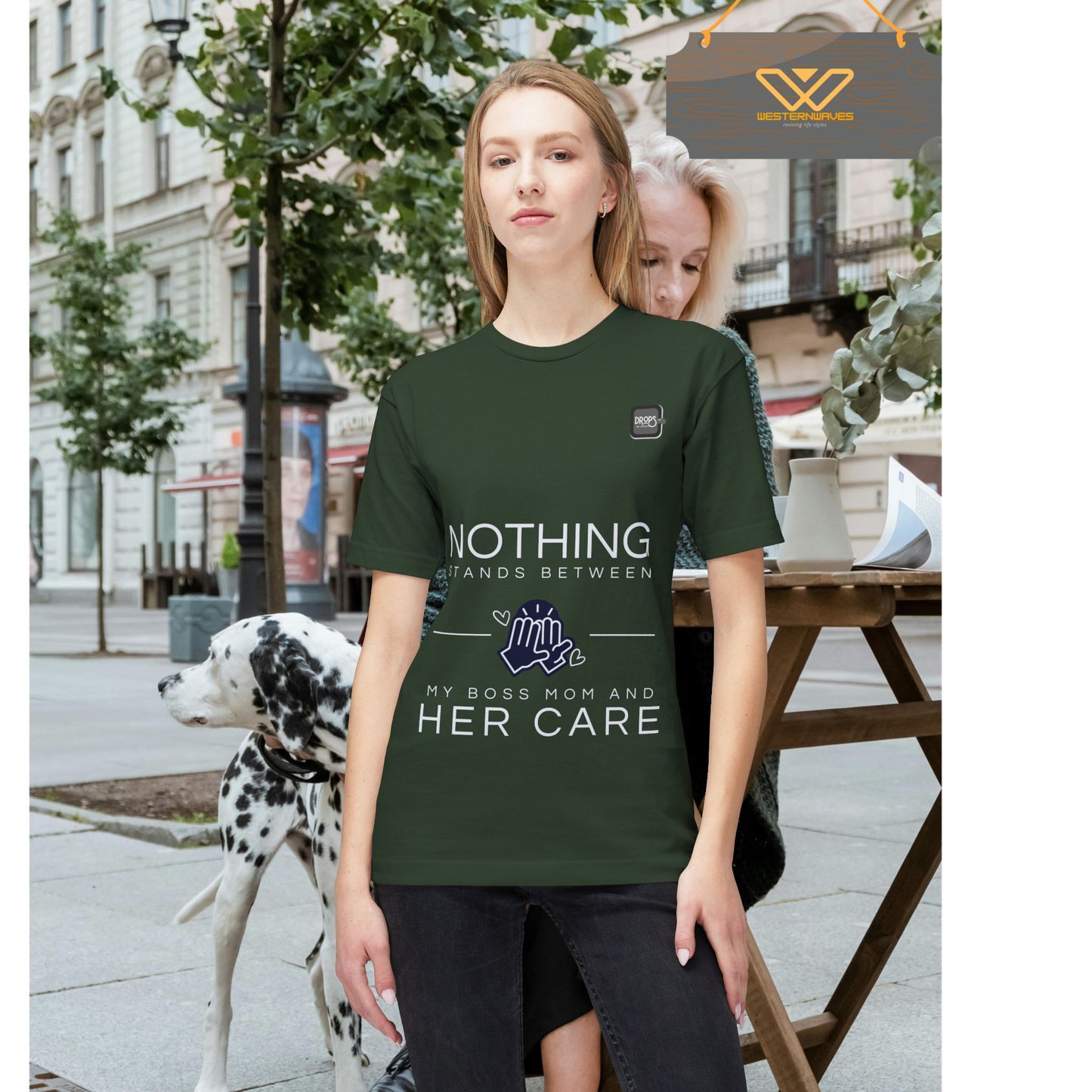 Unisex Midweight T-shirt, Made in USA_ N+ Series UMTS PT2WW007_ Limited Edition Design by WesternWaves: