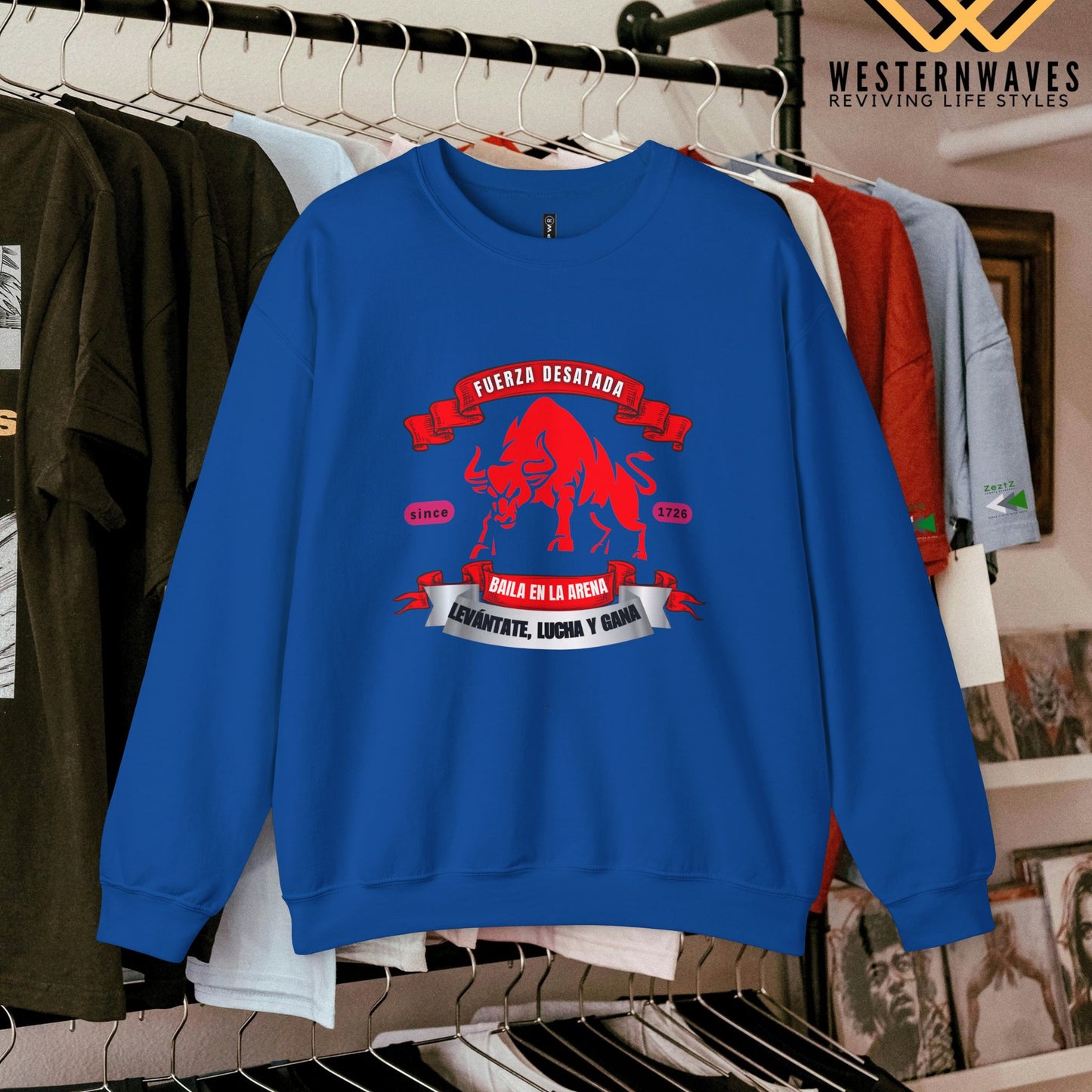 Unisex Heavy Blend™ Crewneck Sweatshirt_ N3+ Series UHBCSS PT2WW038_ Limited Edition Pure Luxury By WesternWaves: