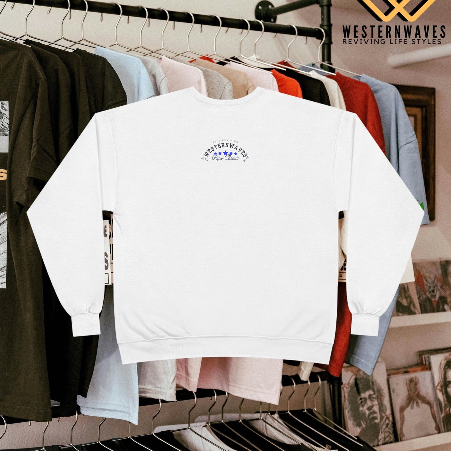 Unisex EcoSmart® Crewneck Sweatshirt_ N3 Series USESCNSS PT2WW001_ Limited Edition Perfect Blend of Comfort, Style, & Sustainability by WesternWaves: