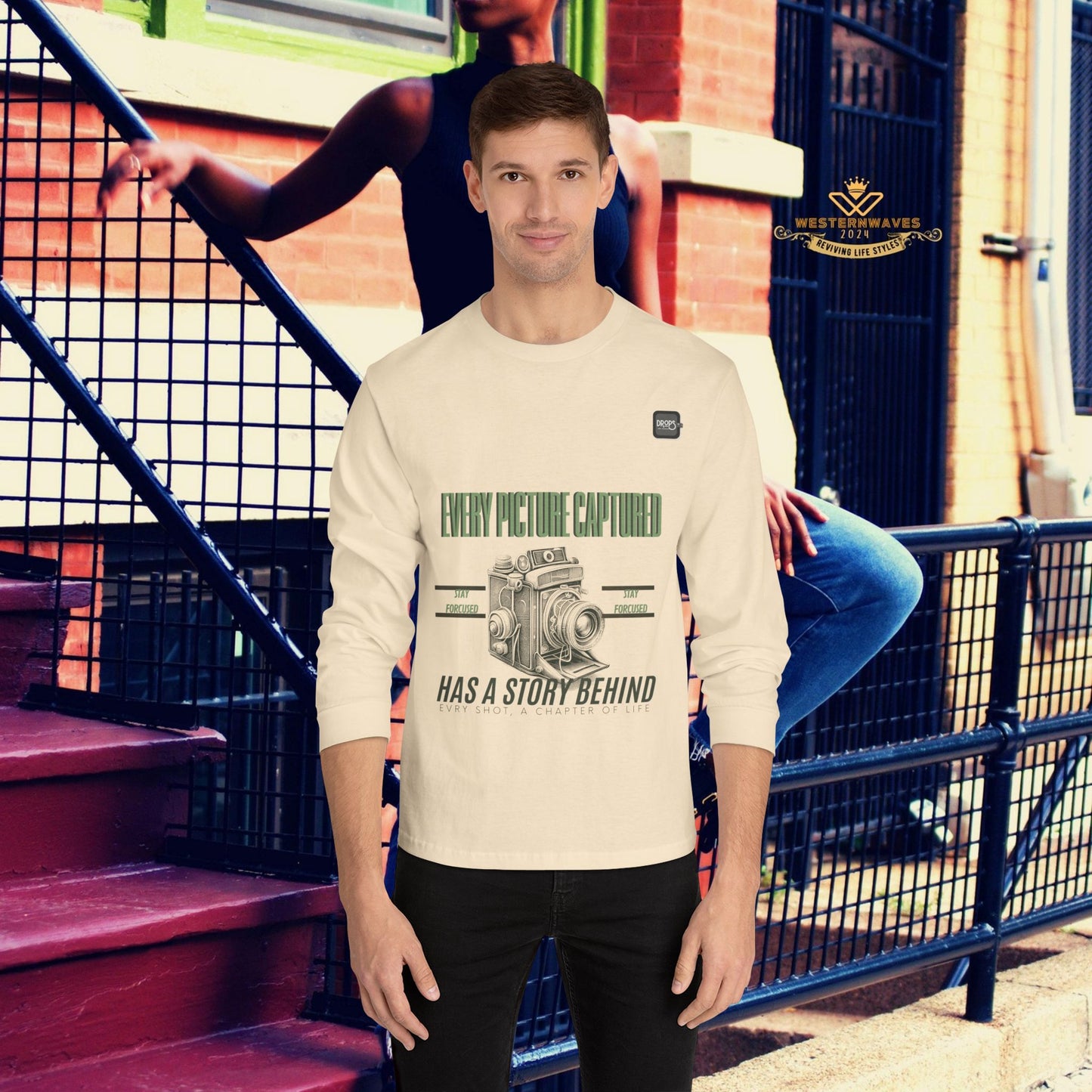 Unisex Classic Long Sleeve T-Shirt_ N2 Series CLSTS PT2WW002_ Limited Edition 100% US Cotton product by WesternWaves: