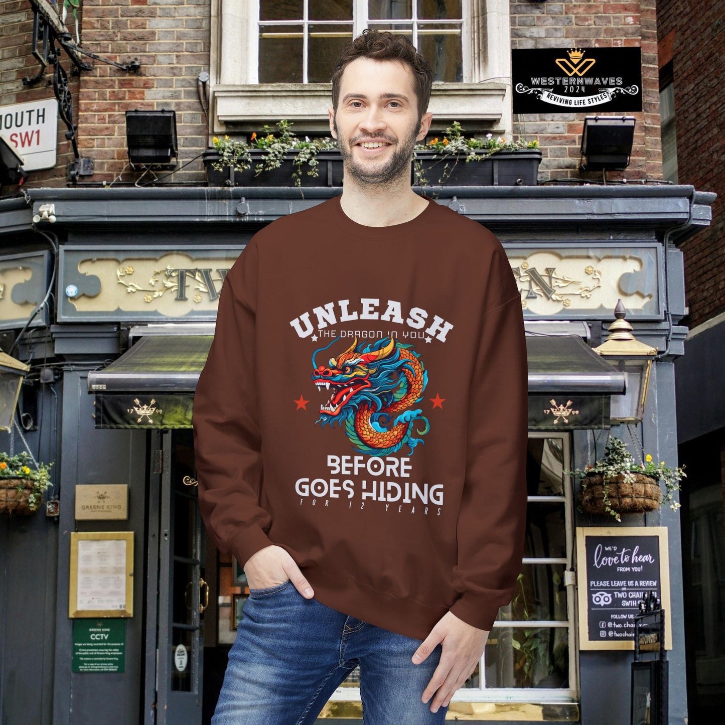 Softstyle Fleece Crewneck Sweatshirt_ N3+ Series SSFCNSS PT2WW001_ Limited Edition Comfort, Durabile & Sustainable Fashion Raw Classic by WesternWaves: