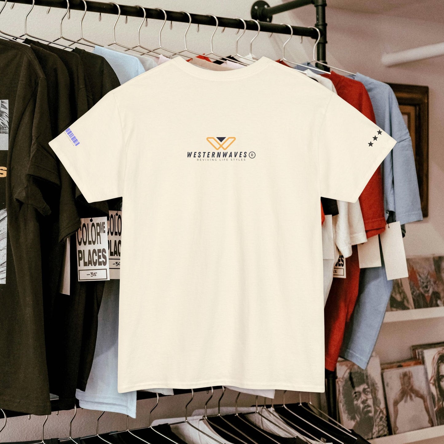 Unisex Heavy Cotton Tee_ Crafted from premium 100% cotton_ N2+ Series UHCT PT2WW007_ Limited Edition Maximum Comfort by WesternWaves: