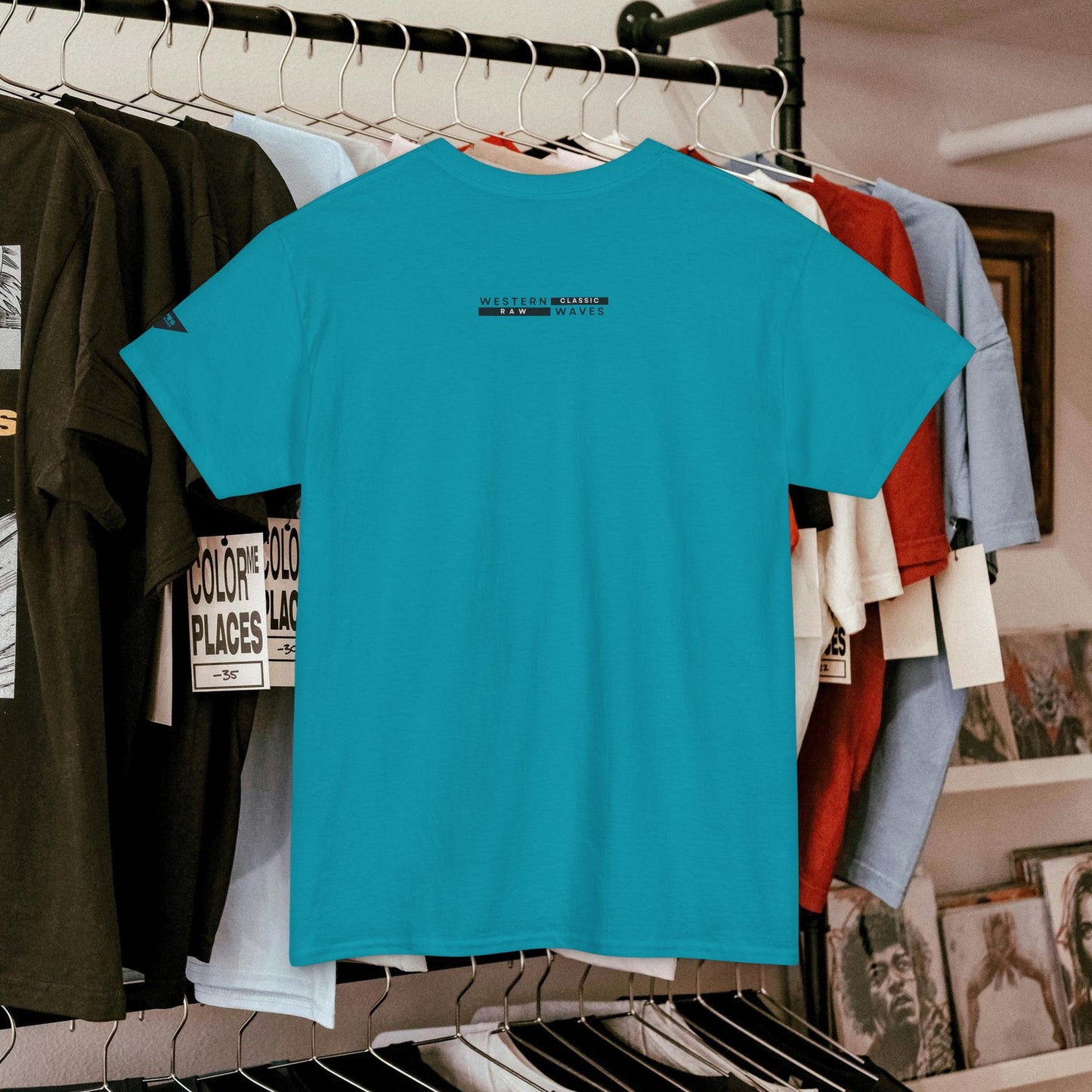 Unisex Heavy Cotton Tee_ Crafted from premium 100% cotton_ N2* Series UHCT PT2WV008_ Limited Edition Epitome of Comfort & Durability by WesternWaves: