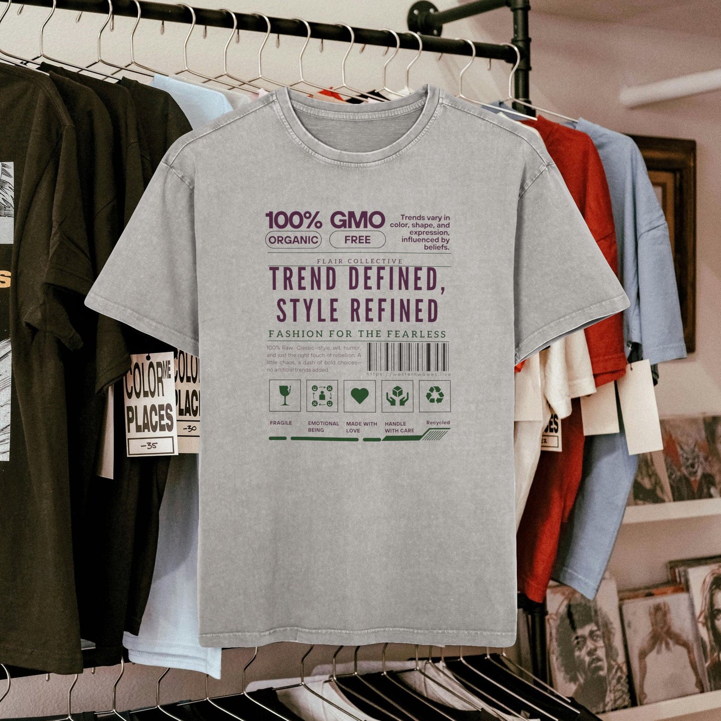 Men's Acid Washed Heavy Oversize Tee_ N3+ Series MAWHOSIZEDTEE PT2WW001_ Limited Edition Irresistible Cool Stuff by WesternWaves: