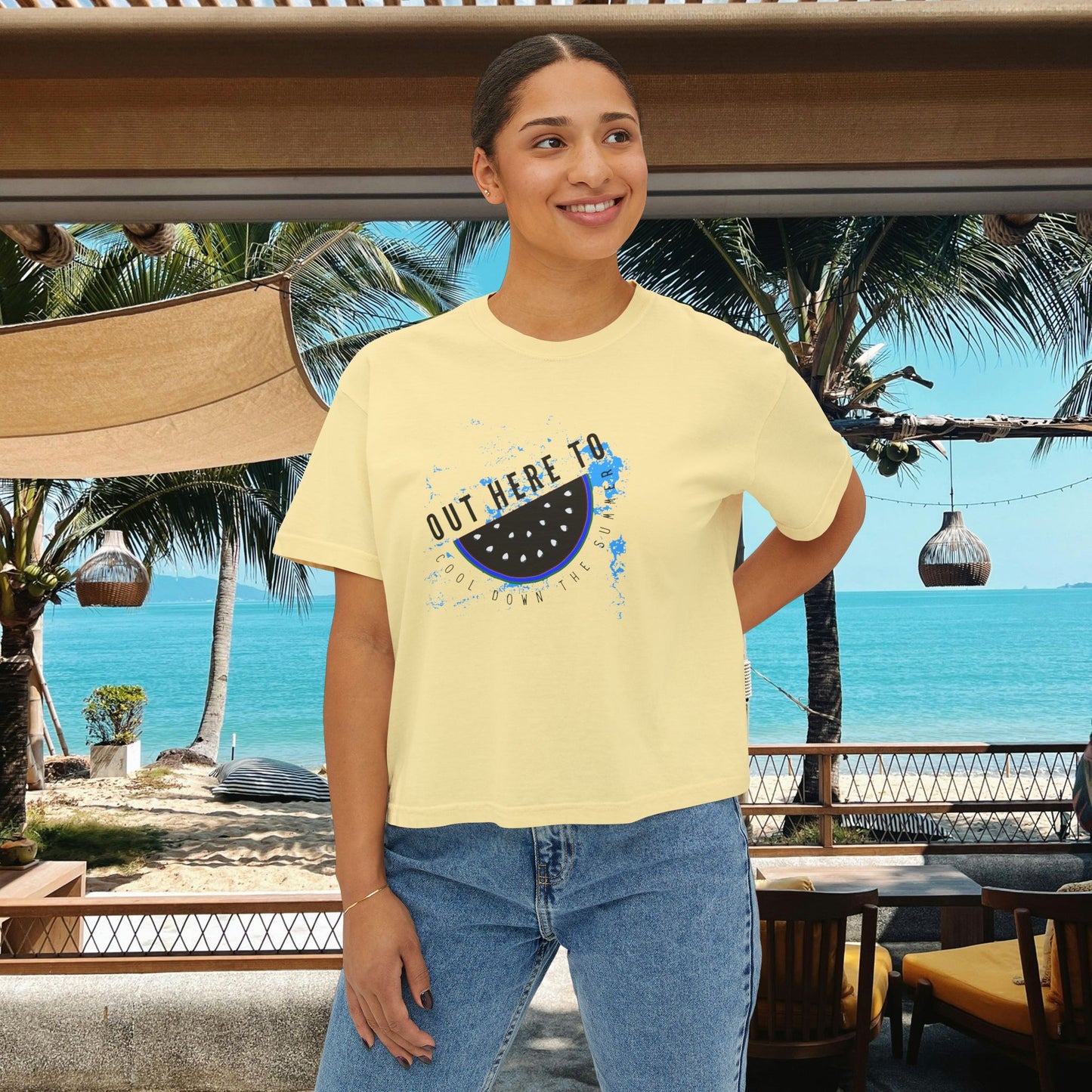 Women's Boxy Tee – N Series WBTEE PT2WW003_ limited edition Ethical Cotton Comfort by WesternWaves: