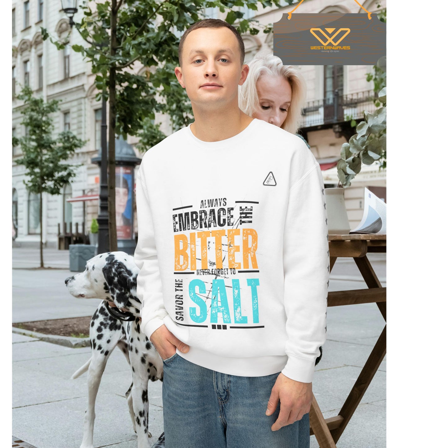 Unisex Lightweight Crewneck Sweatshirt_ N2 Series ULWCSS PT2WW005_Limited Edition Unparalleled Quality by WesternWaves: