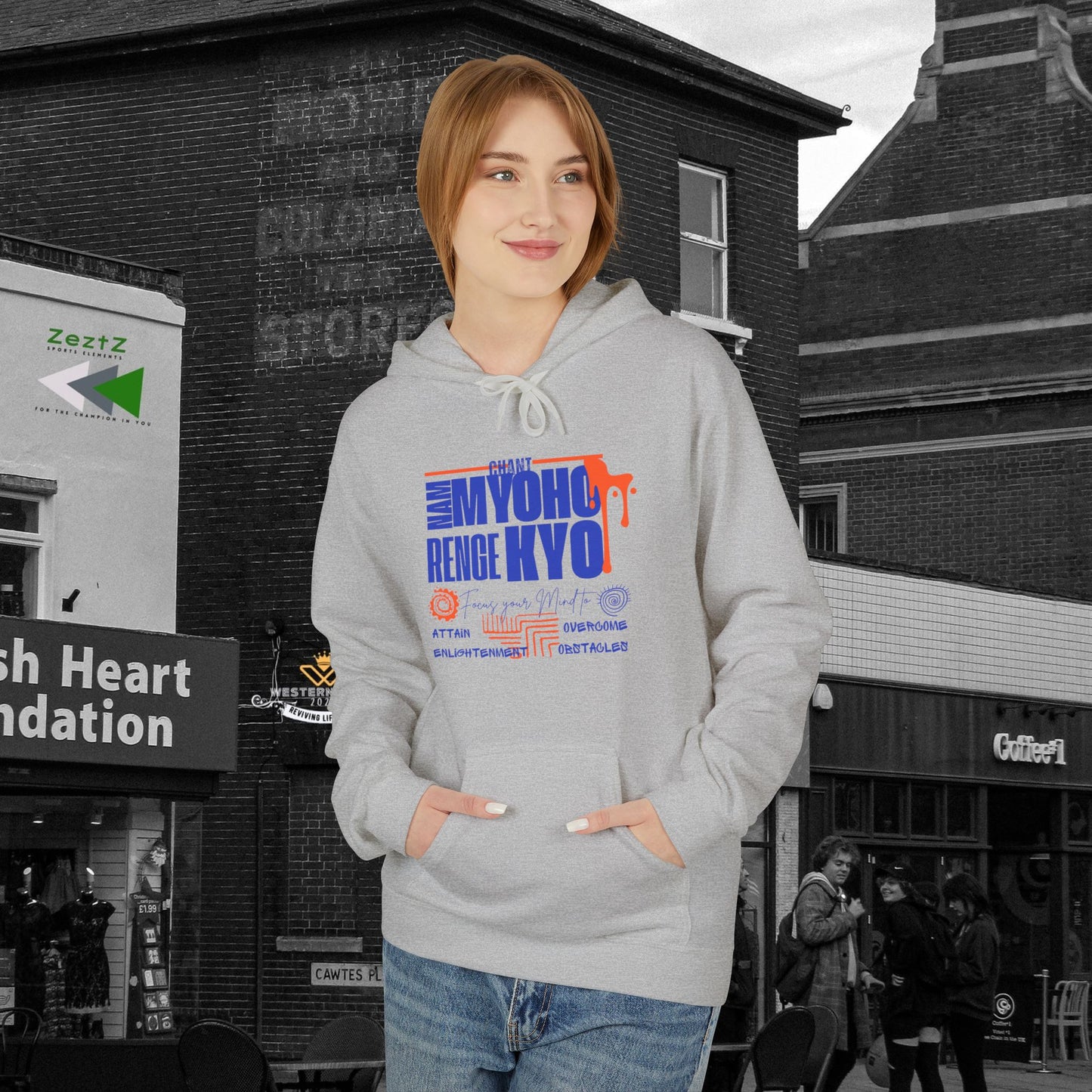 Unisex Midweight Softstyle Fleece Hoodie_ N3+ Series USMWSSFH PT2WW003_ Limited Edition Luxuriously Soft 100% Cotton Face by WesternWaves:
