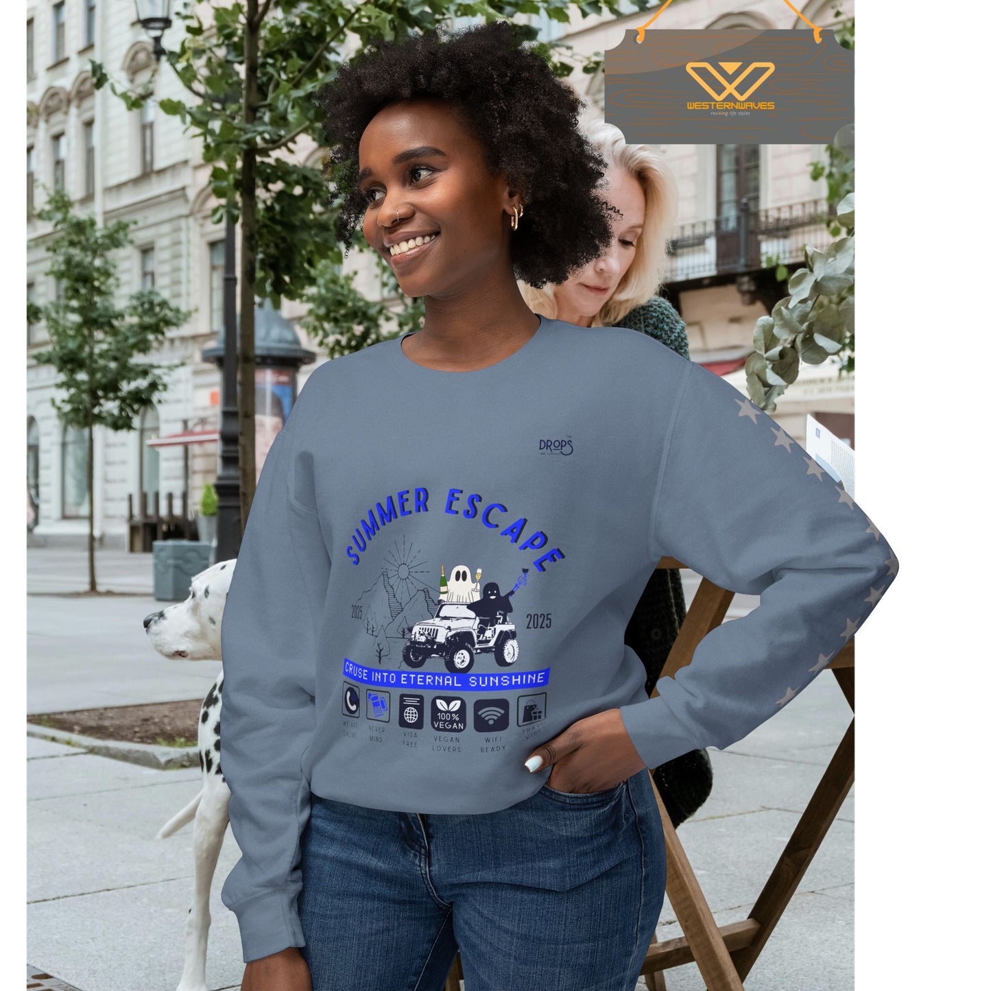 Unisex Summer Escape Crewneck Sweatshirt - Cruise into Eternal Sunshine_ 10 May 2025_ 001