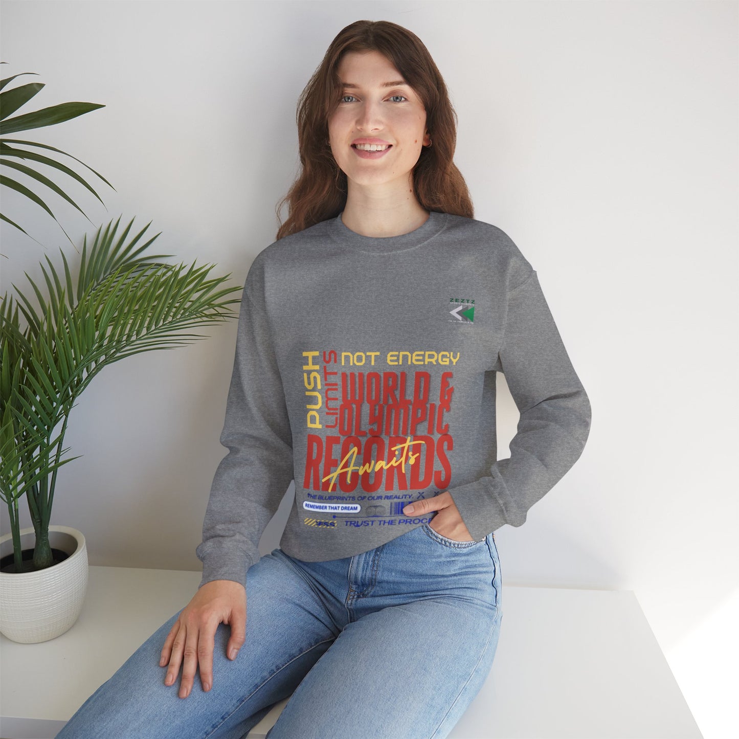 Unisex Heavy Blend™ Crewneck Sweatshirt_ N2 Sports Series UHBCSS PT2WW006_ Limited Edition ‘Zeztz’ Brand Sports Elements by WesternWaves: