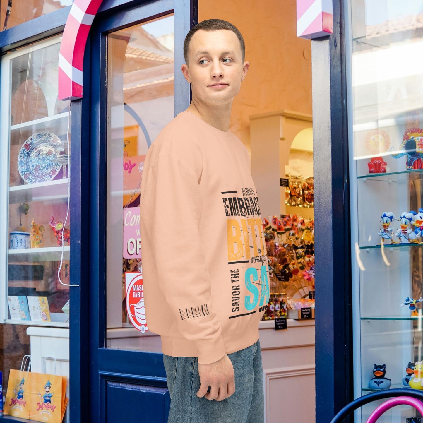 Unisex Lightweight Crewneck Sweatshirt_ N2 Series ULWCSS PT2WW005_Limited Edition Unparalleled Quality by WesternWaves: