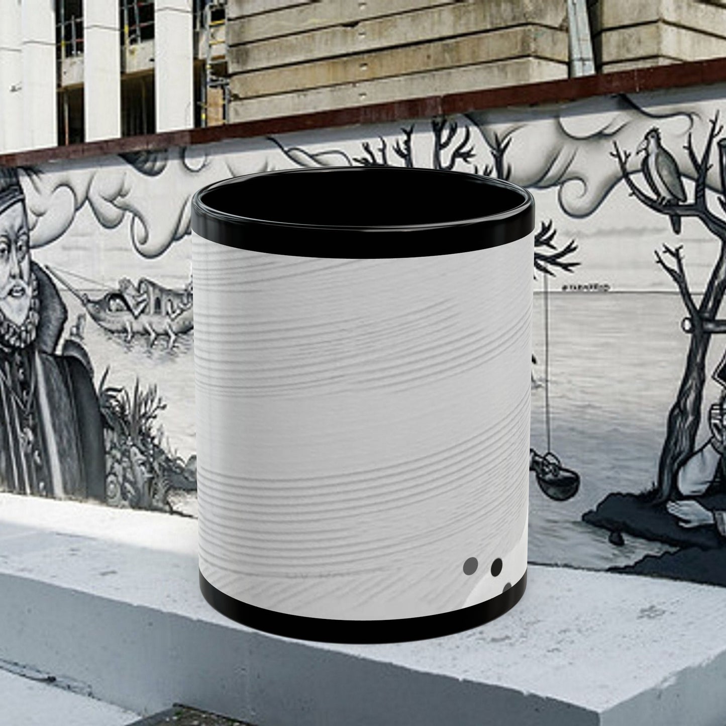 Black Mug (11oz, 15oz)_ N3+ Series CBM PT2WW005_ Limited Edition Black Ceramic Mug by WesternWaves