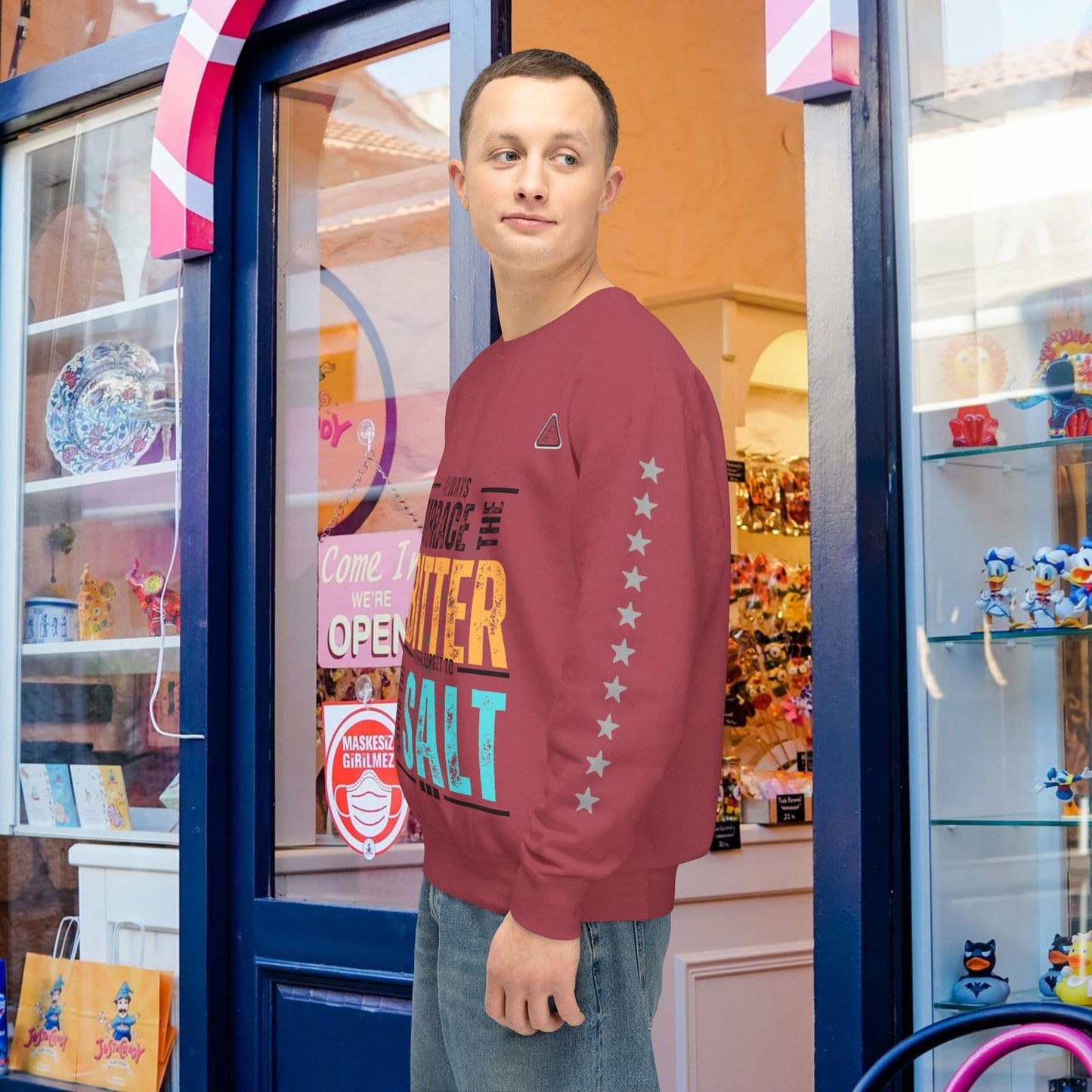 Unisex Lightweight Crewneck Sweatshirt_ N2 Series ULWCSS PT2WW005_Limited Edition Unparalleled Quality by WesternWaves: